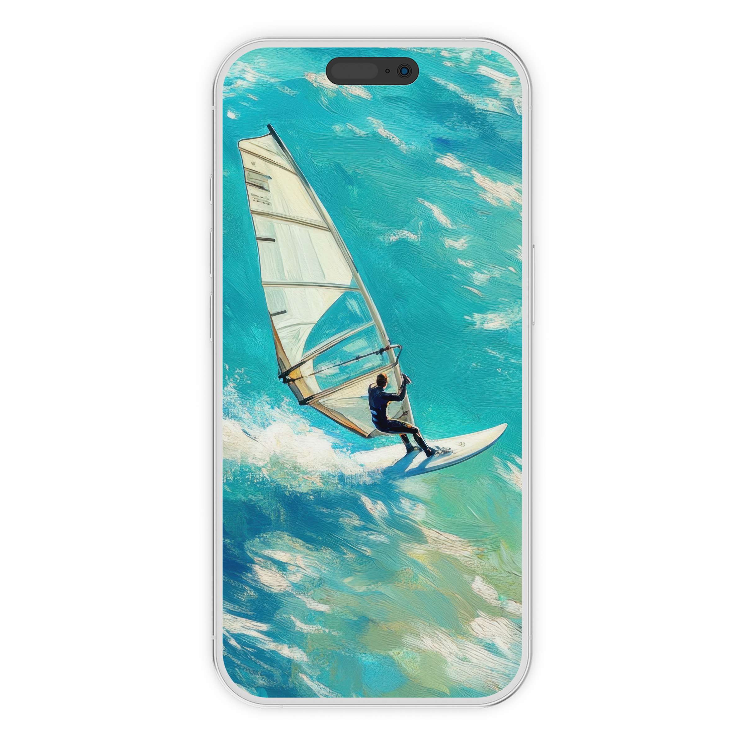 Elegant beach iPhone wallpaper featuring a serene ocean art background for phone, ideal digital download for tranquil designs