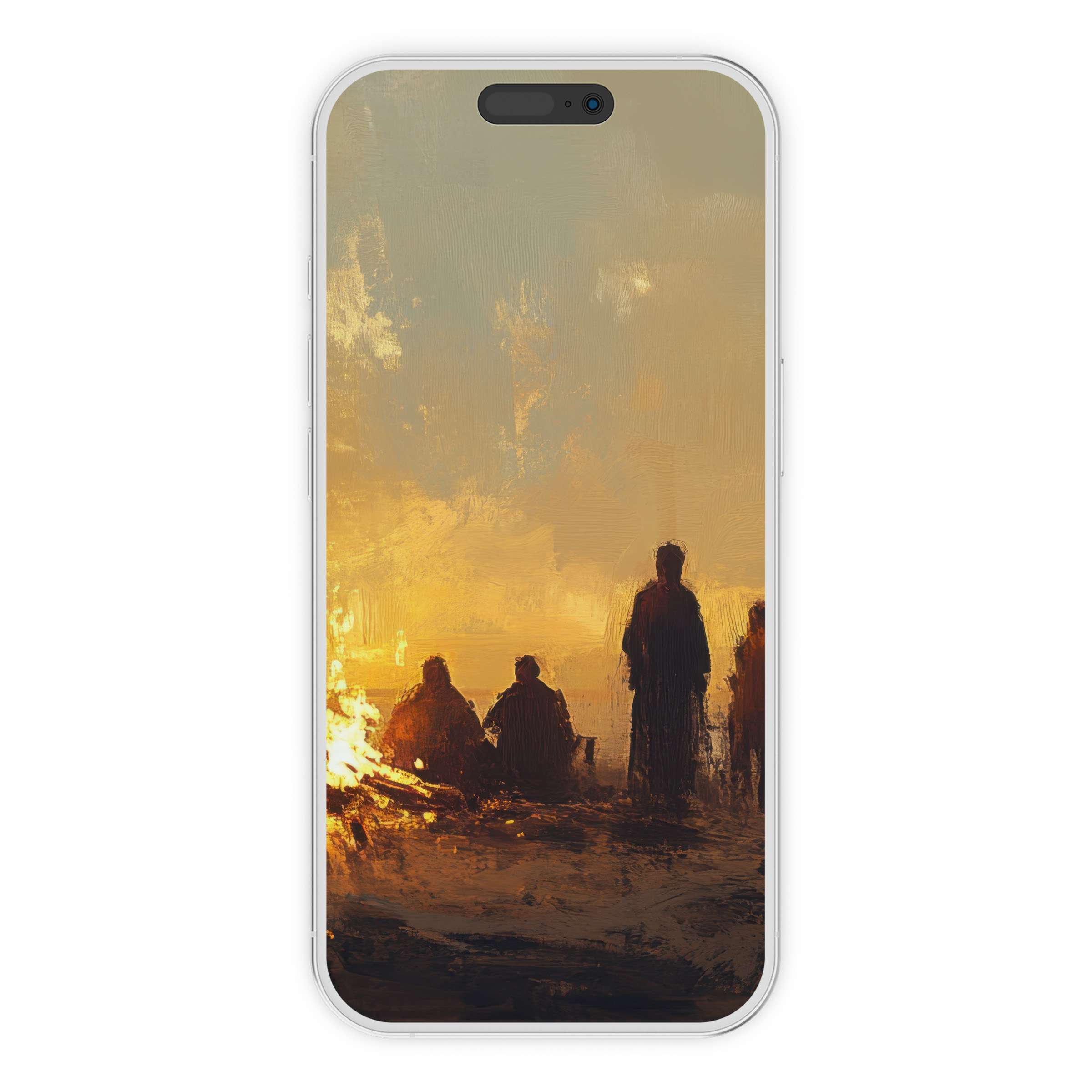 Elegant beach iPhone wallpaper with a serene sunset canvas, perfect phone background for digital download and tranquil vibe