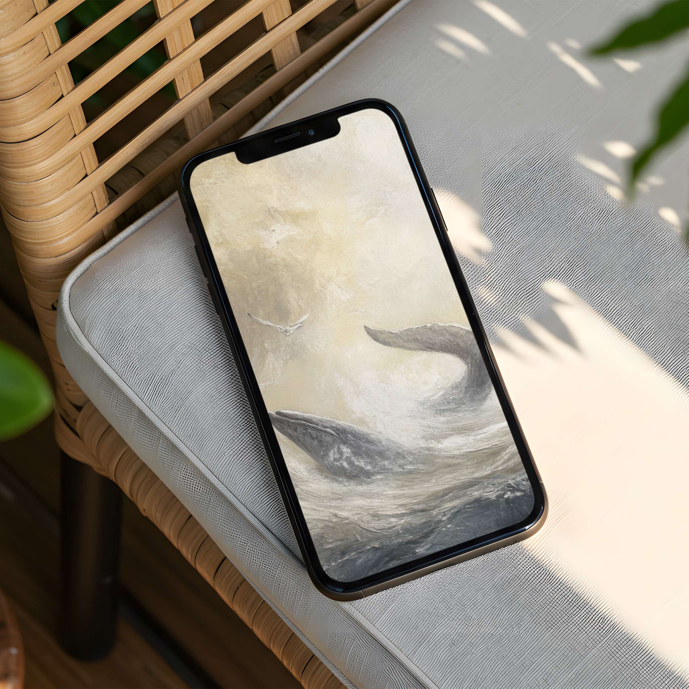 Elegant ocean-inspired iPhone background for instant download offering mindfulness and calm fits phone screens beautifully