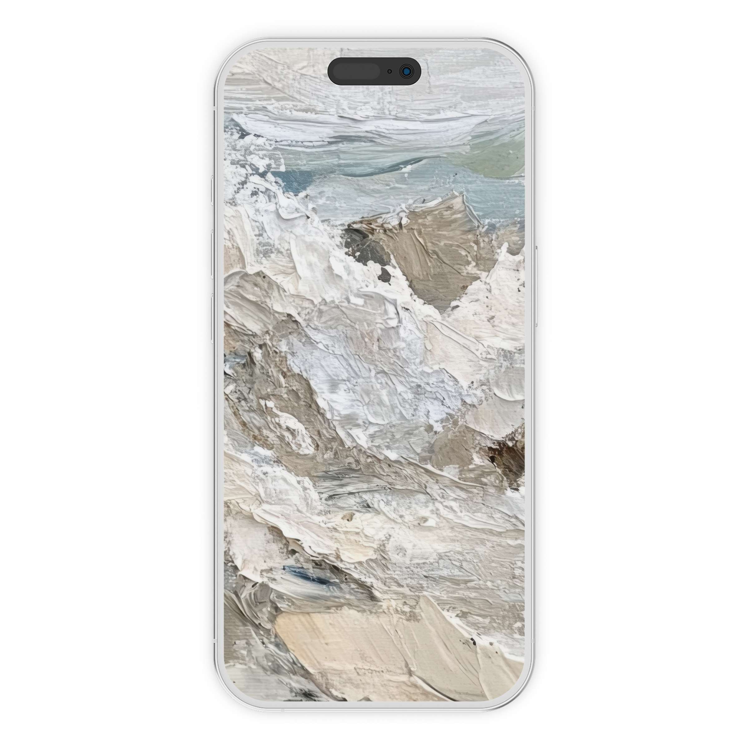 Elegant beach iPhone wallpaper abstractly captures serene ocean textures in calming tones for a phone background digital download