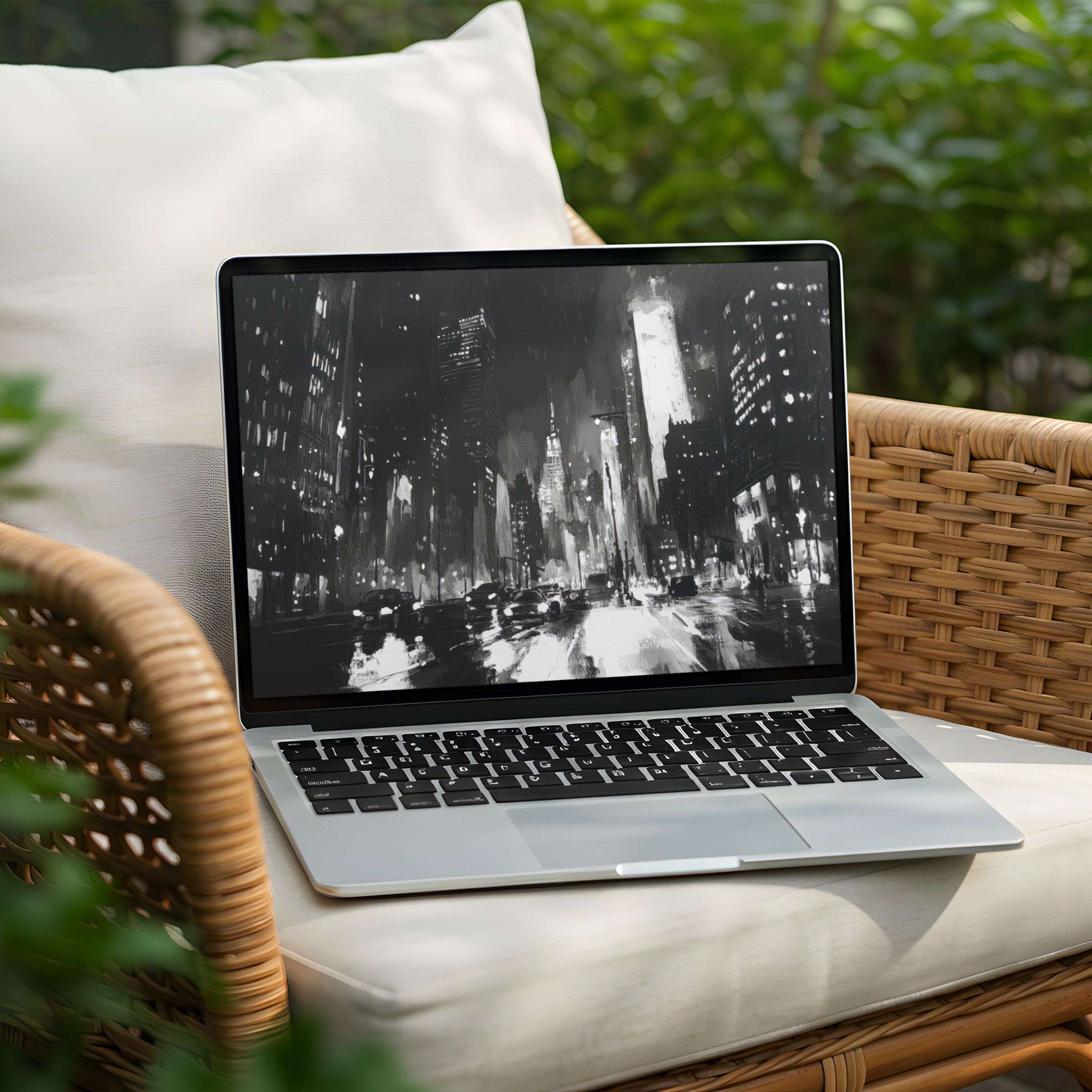 Inspire calm and elegance with this cityscape desktop background for PC and Laptop instant download for mindful design lovers