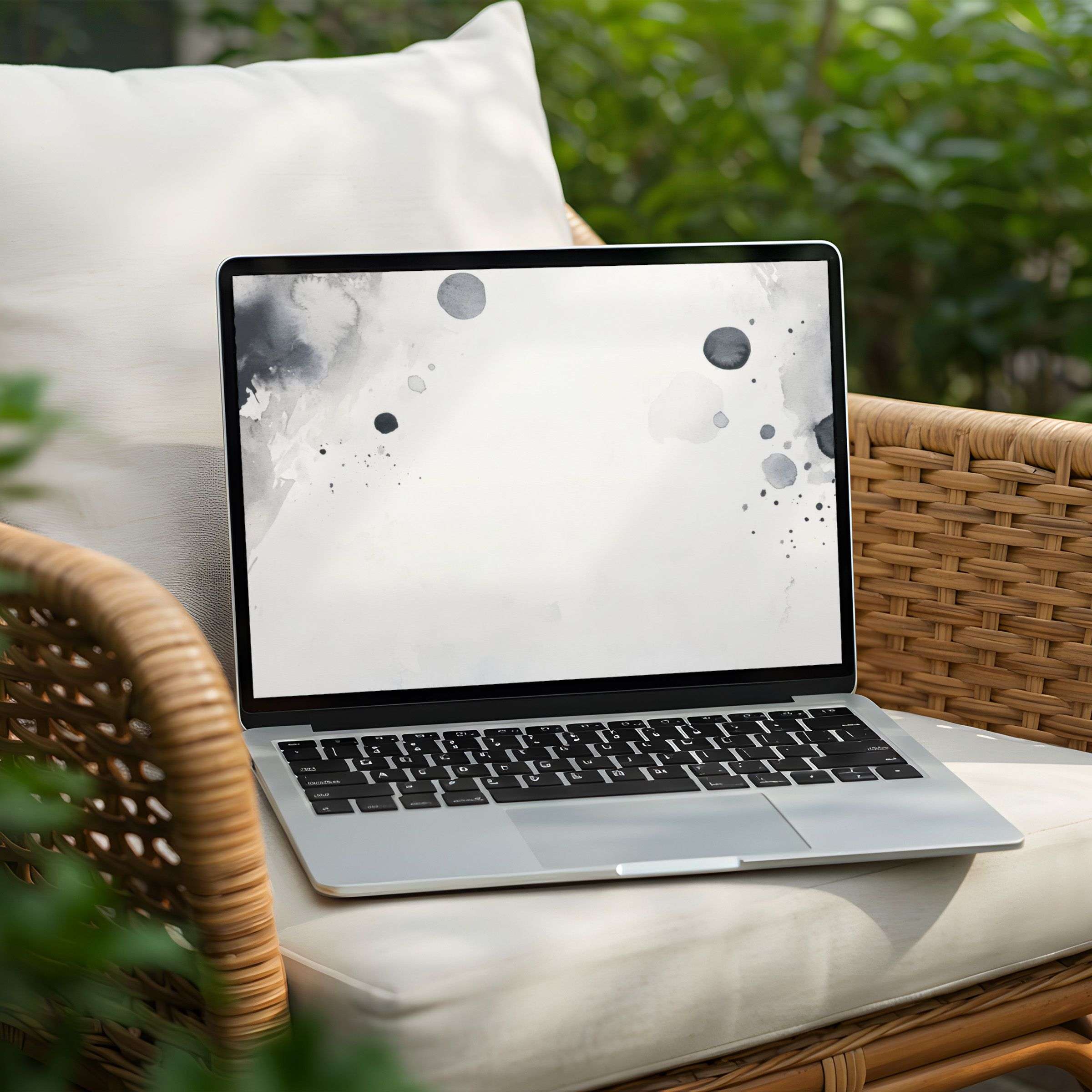 Calm abstract desktop background for PC or Laptop in neutral tones, offering instant download and inspiring mindfulness and elegance