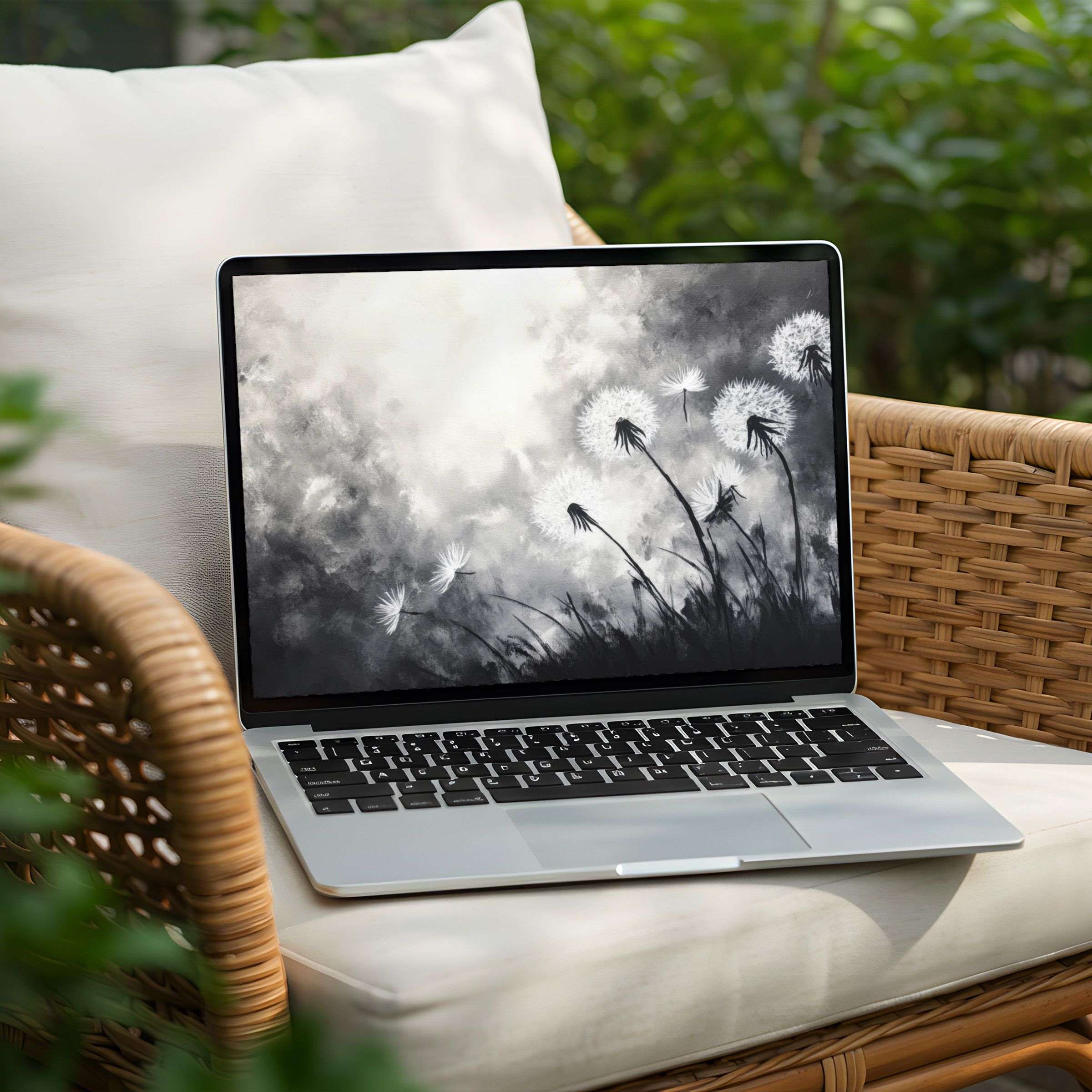 Elevate your PC or Laptop with this elegant dandelion design desktop background, offering instant download for mindful inspiration