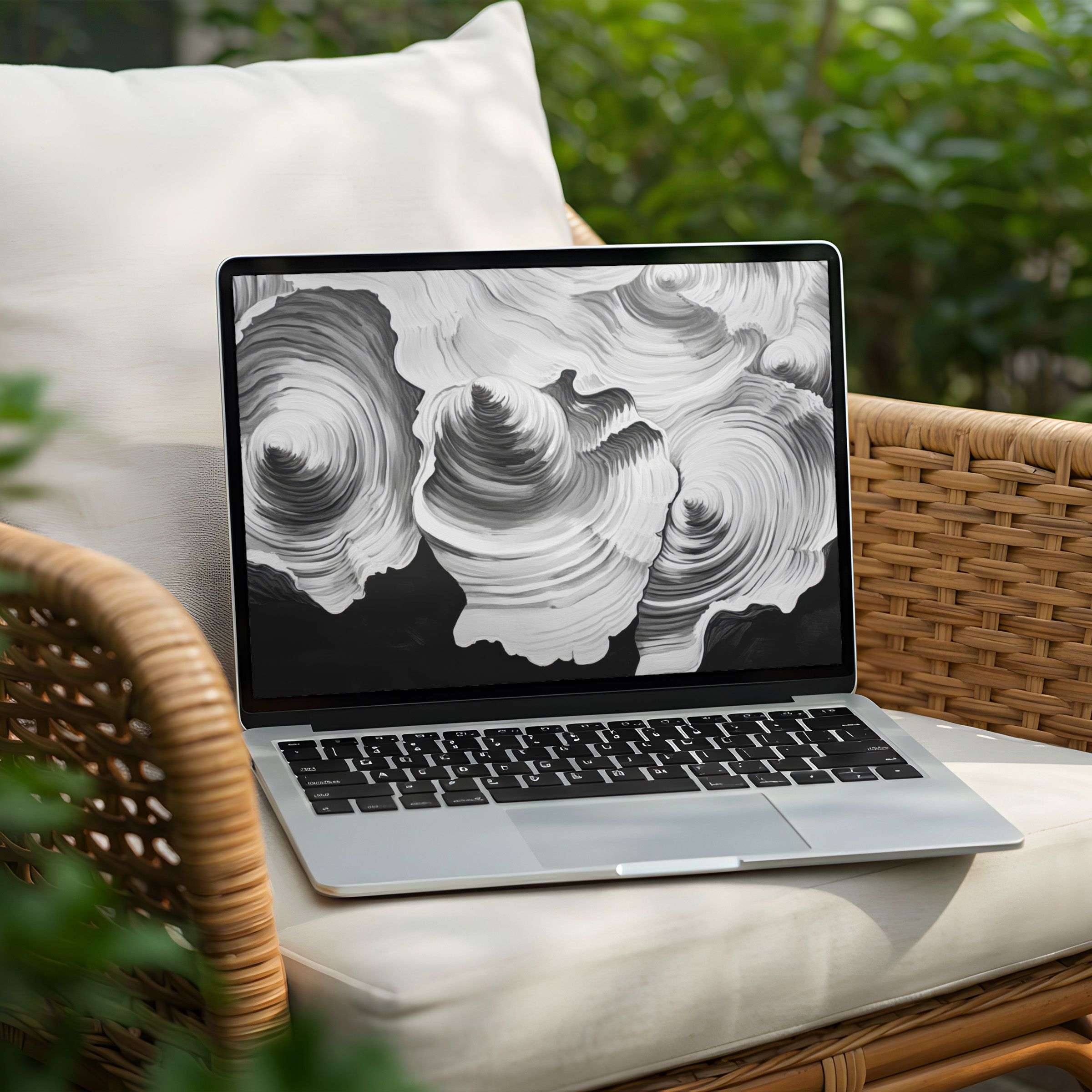 Elegant abstract design for desktop background on PC or Laptop, offering instant download for mindful inspiration and calm ambiance