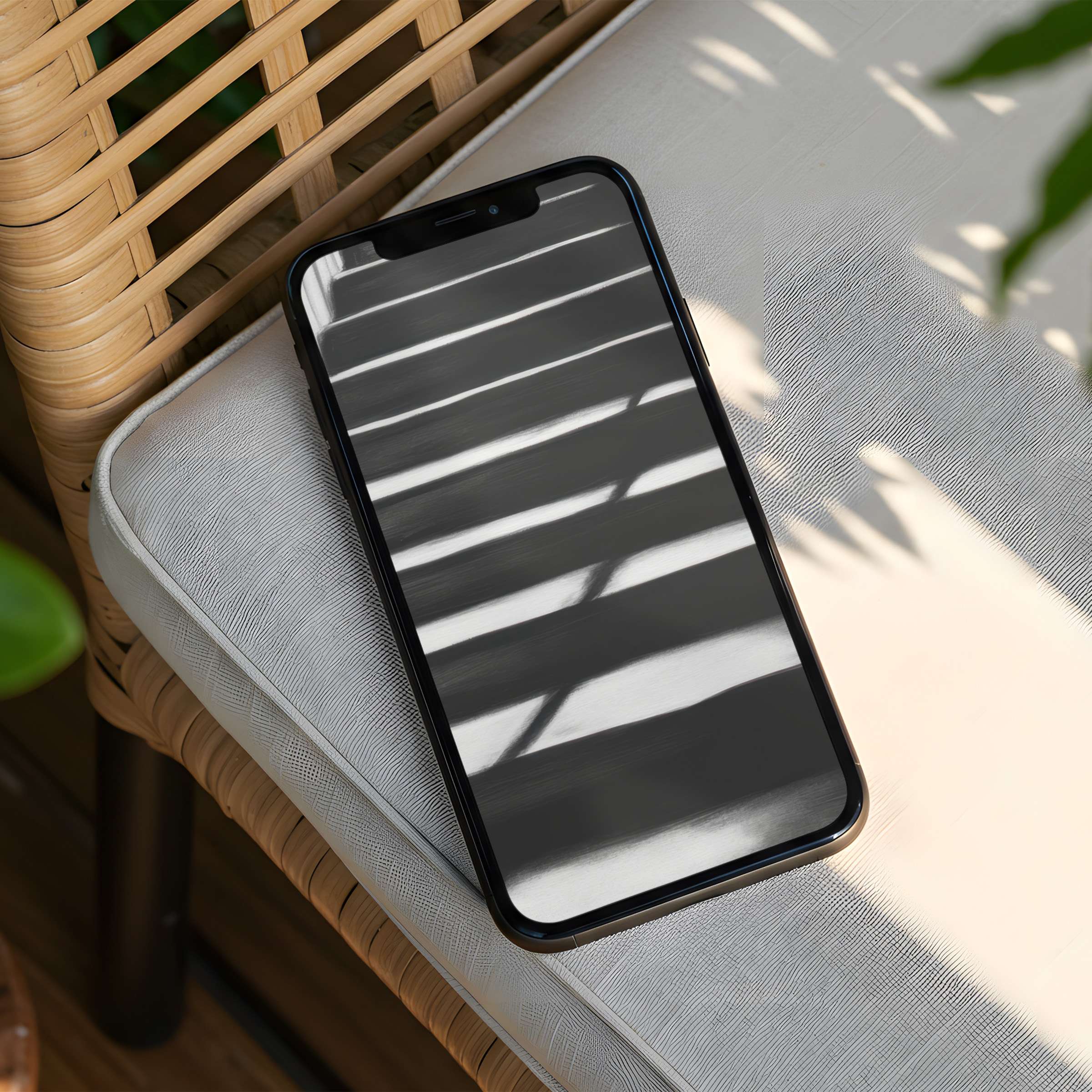 Elegant iPhone background featuring serene shadow patterns for instant download perfect for phone users seeking calm and stylish inspiration