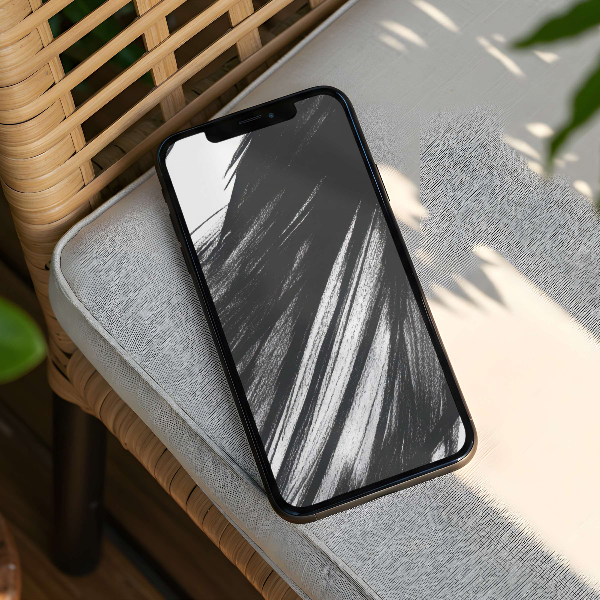 Elevate your phone with a monochrome iPhone background offering instant download for calm, elegant inspiration on-the-go