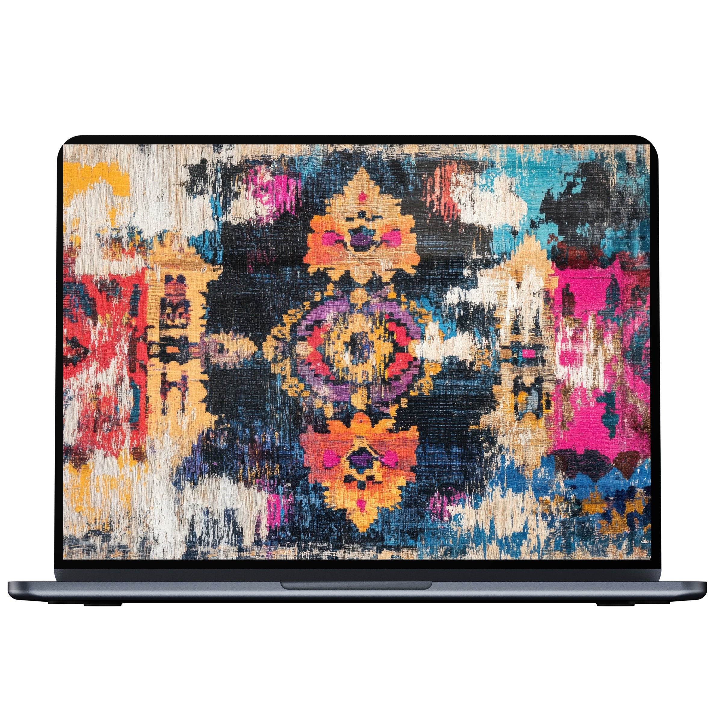 Vibrant boho desktop wallpaper digital download featuring bold patterns and colors inspiring calm on your PC, laptop, or Mac