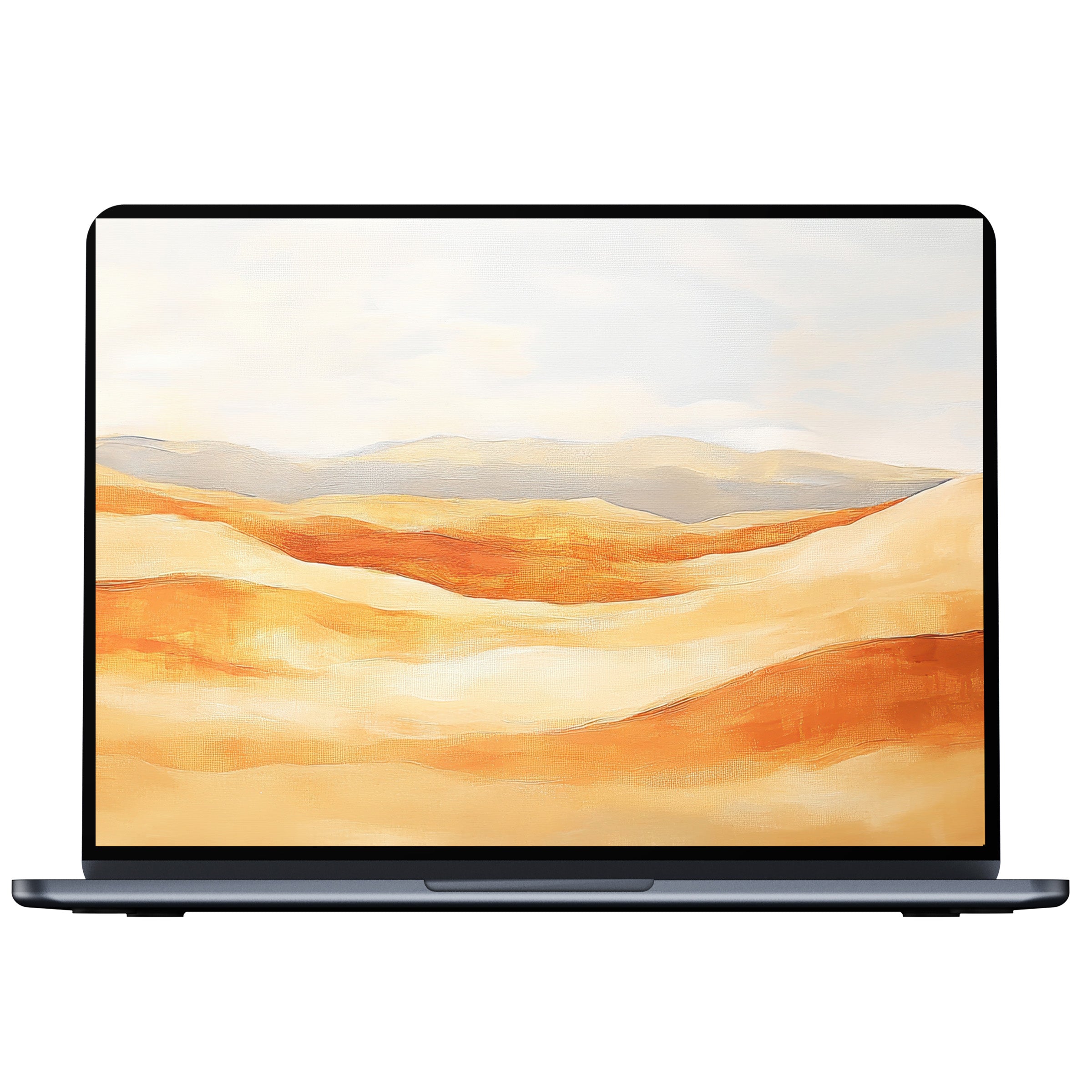 Boho desktop wallpaper with serene abstract desert hues offers a calming digital download for PC, laptop, or Mac screens
