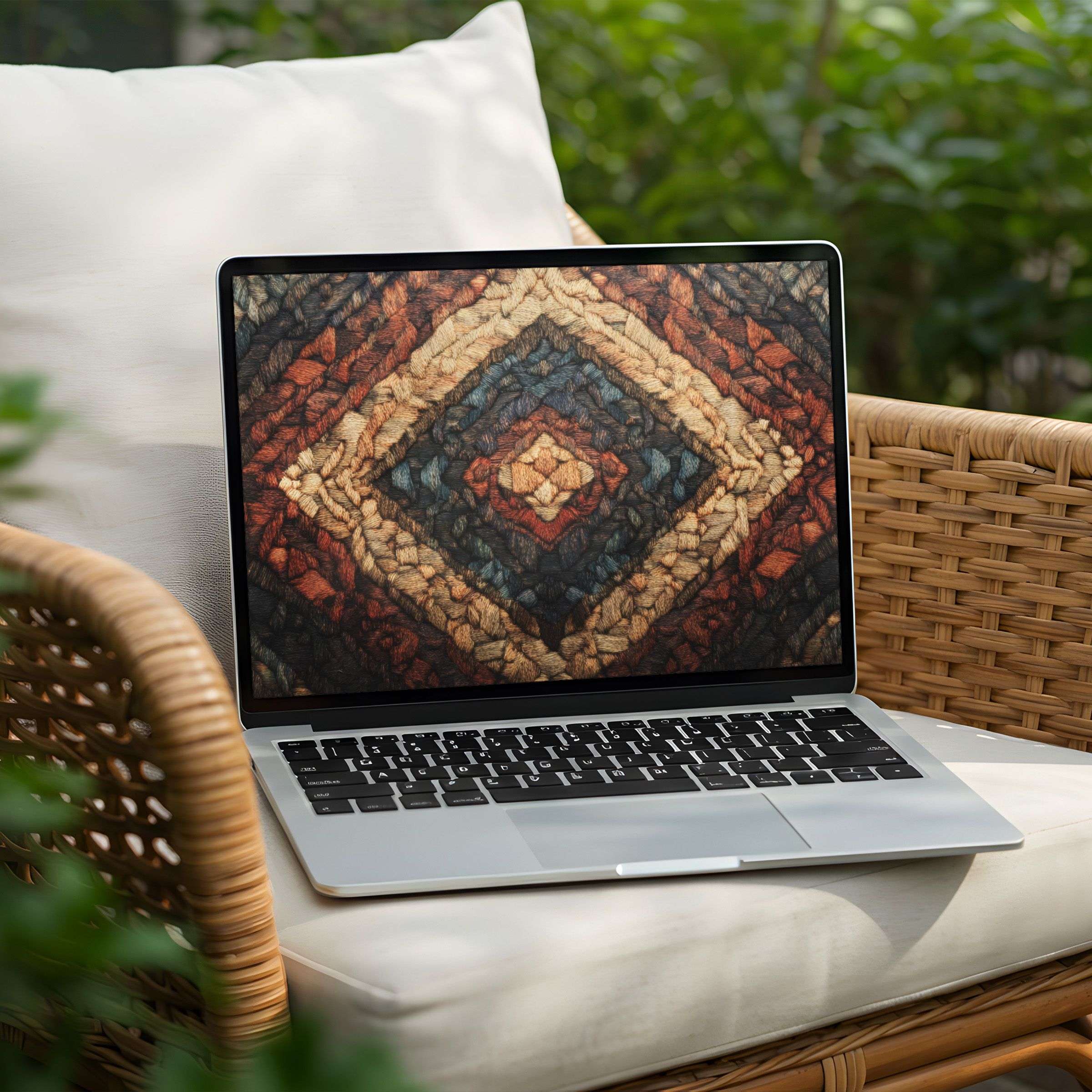 Knitted pattern desktop background for PC and Laptop instant download Inspires calm elegance blending earthy textures and modern design