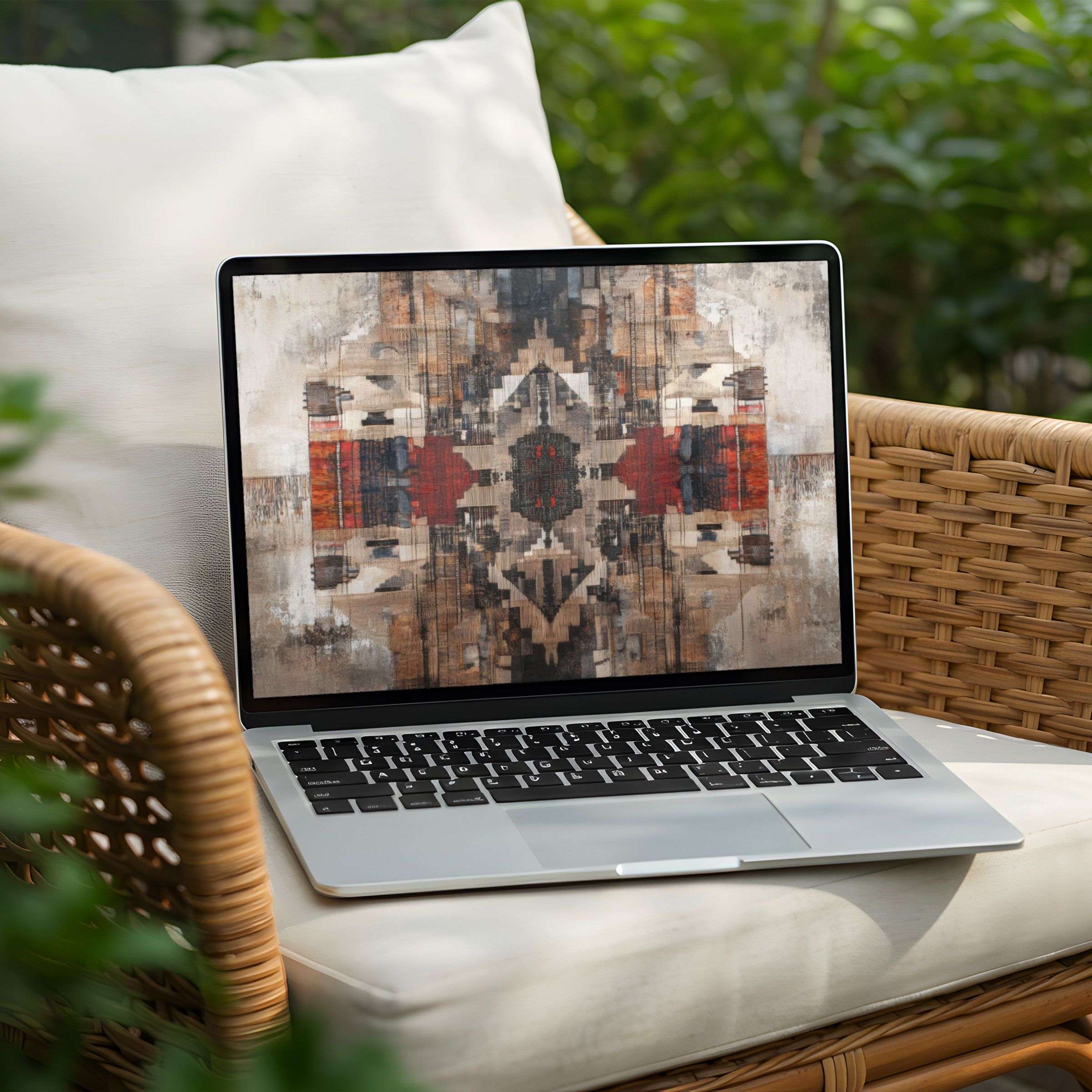 Elegant abstract geometric art desktop background for PC or Laptop instant download promoting calm and inspiring mindfulness