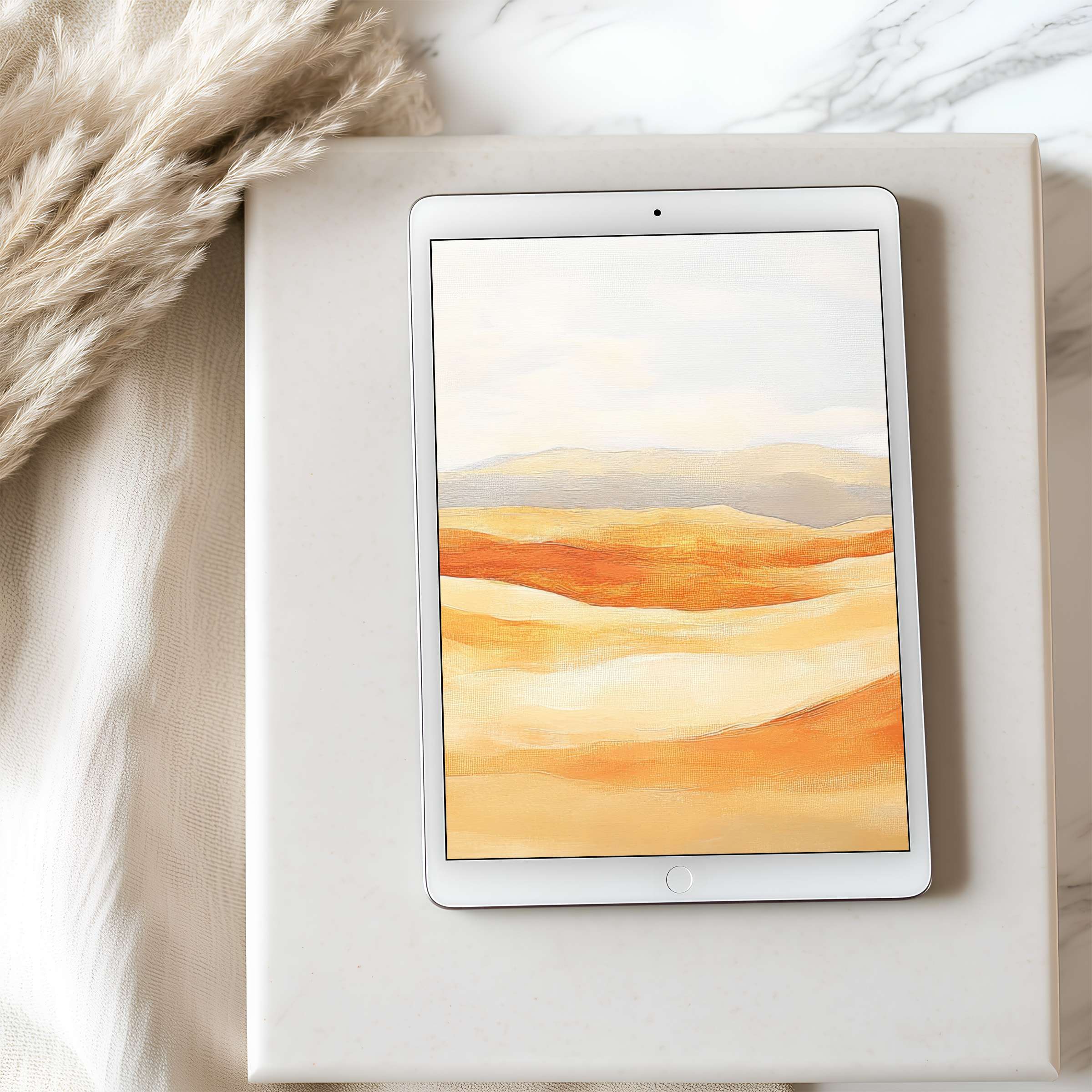 Elegant tablet wallpaper with soft desert hues, curated for high resolution iPad and Android tablets, offers serene digital download