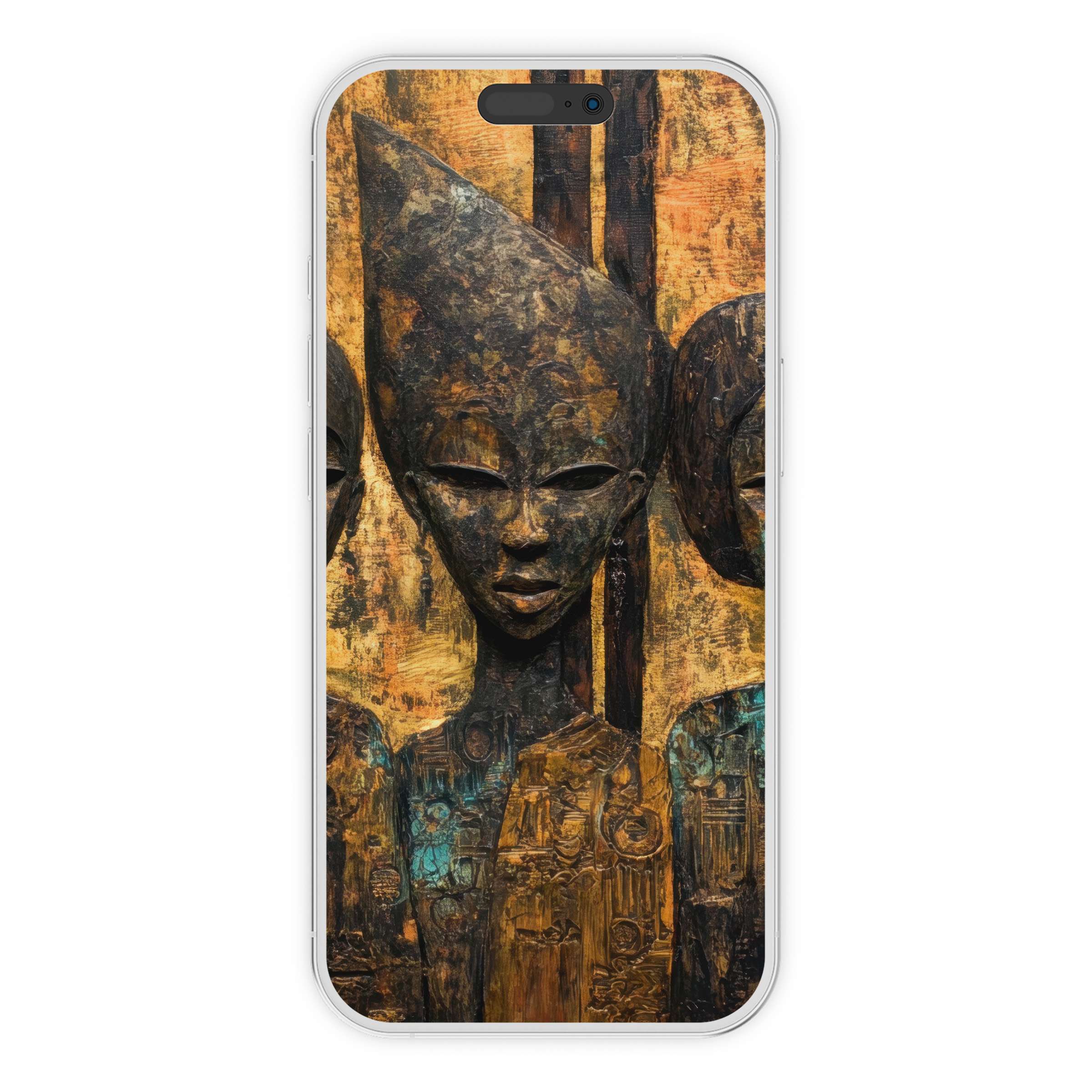 Boho iPhone wallpaper with an earthy tribal art background offers an inspiring digital download for stylish phone customization