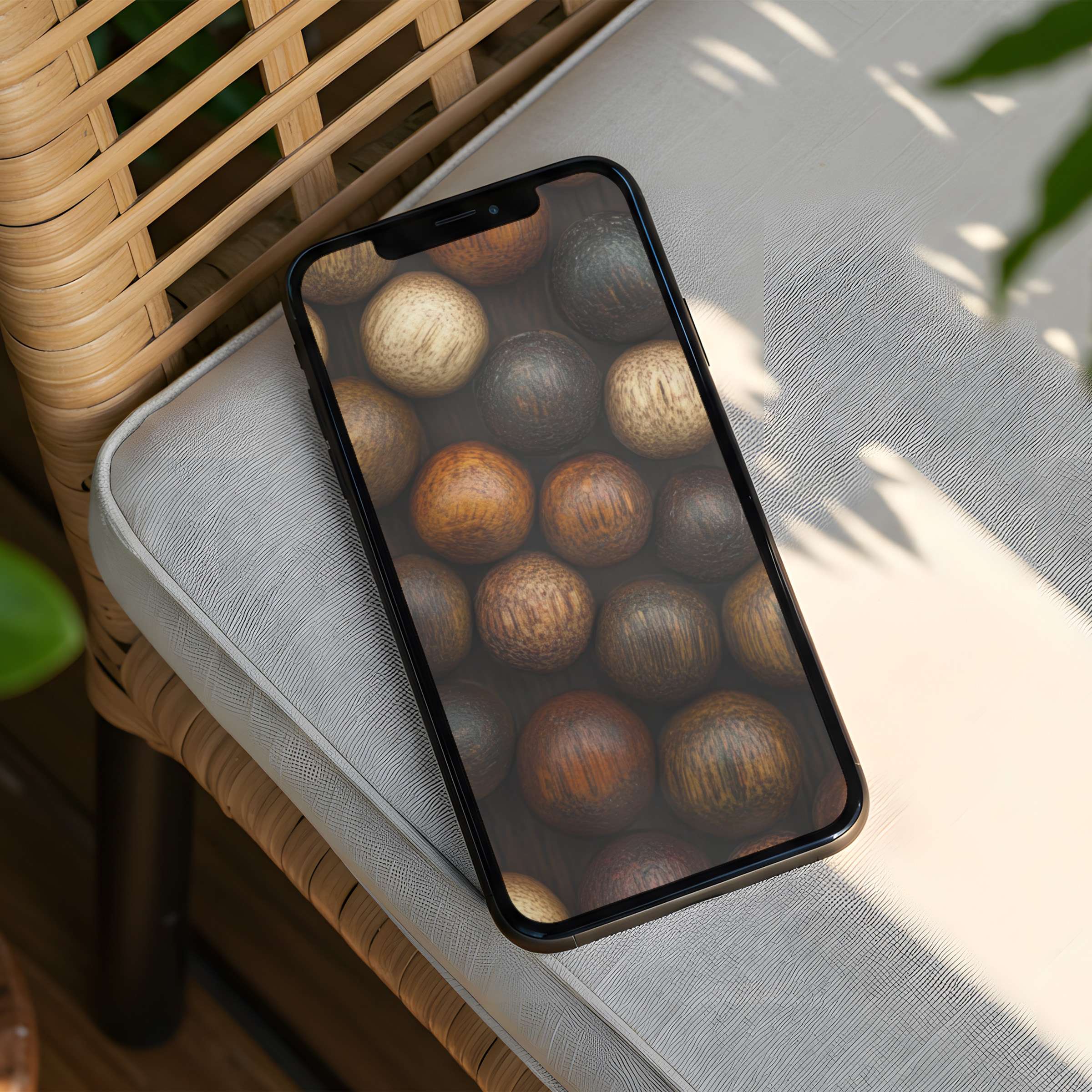 Natural wood grain iPhone background exudes mindfulness and elegance for an inspiring phone aesthetic instant download available