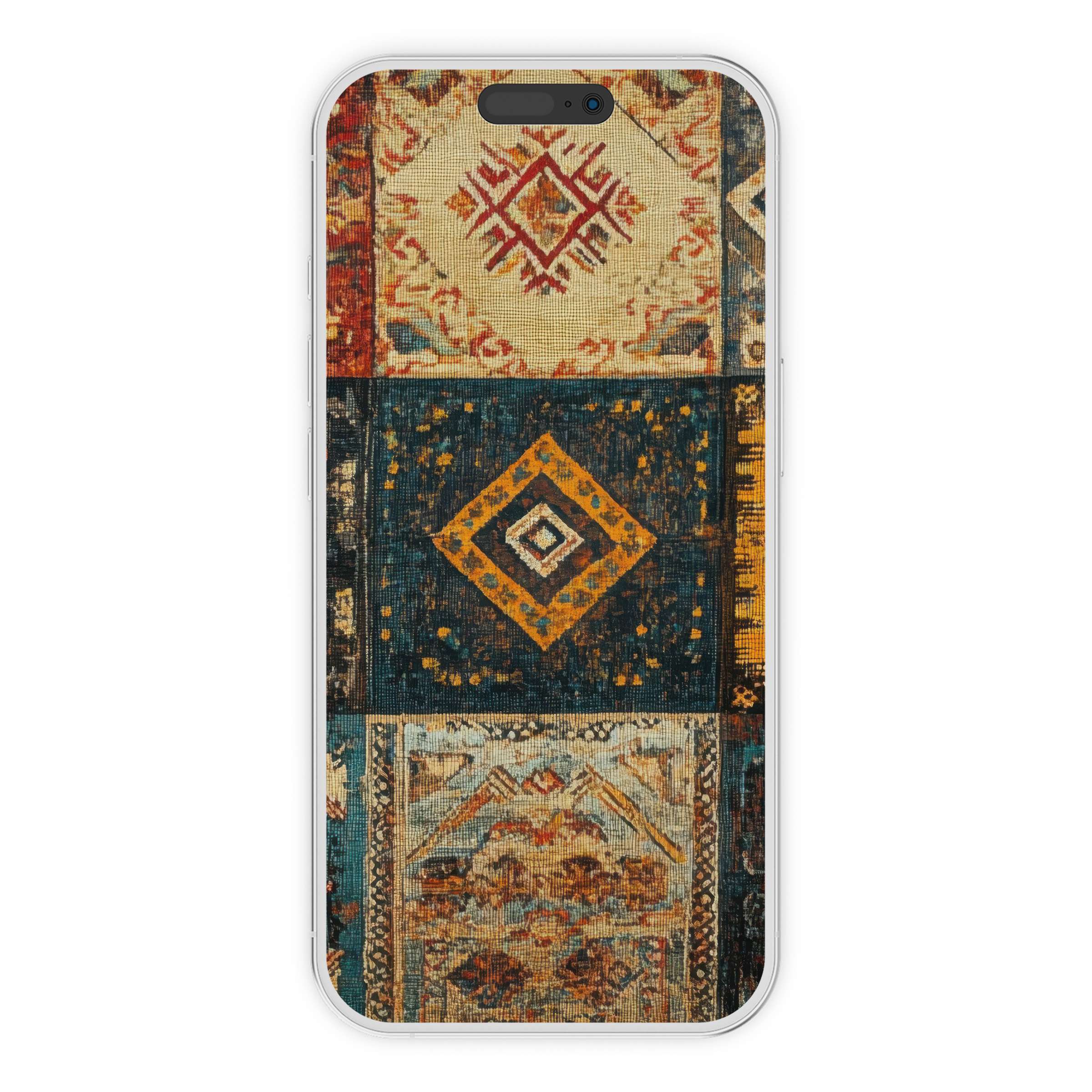 Boho iPhone wallpaper with vintage geometric patterns offers a soothing digital download for your phone background and decor