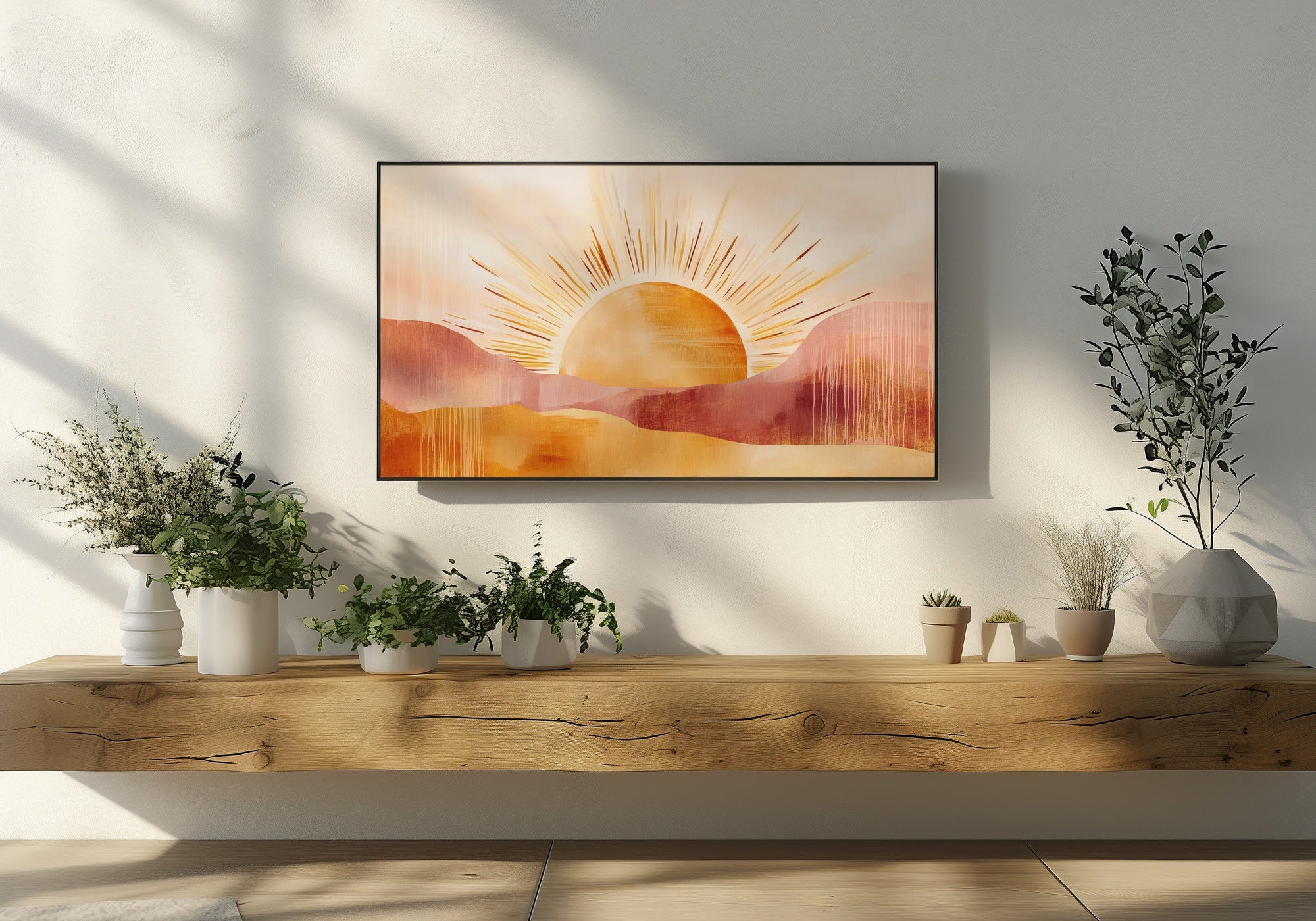 Boho Art for The Frame in modern Living Room