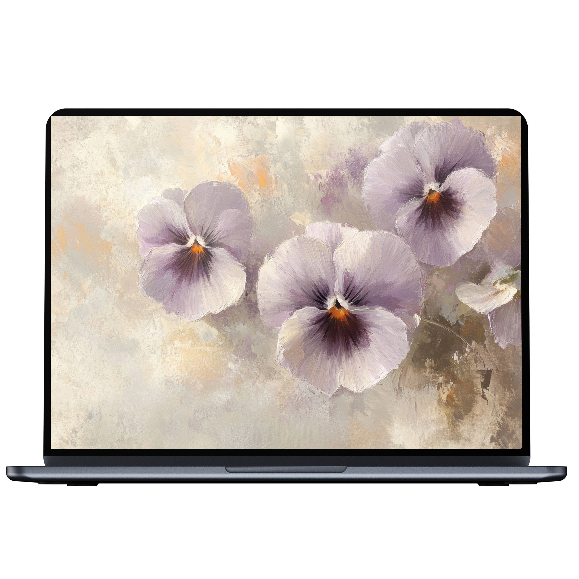 Elegant botanical desktop wallpaper in soft pastel tones transforms any PC or laptop into a sanctuary of calm digital download