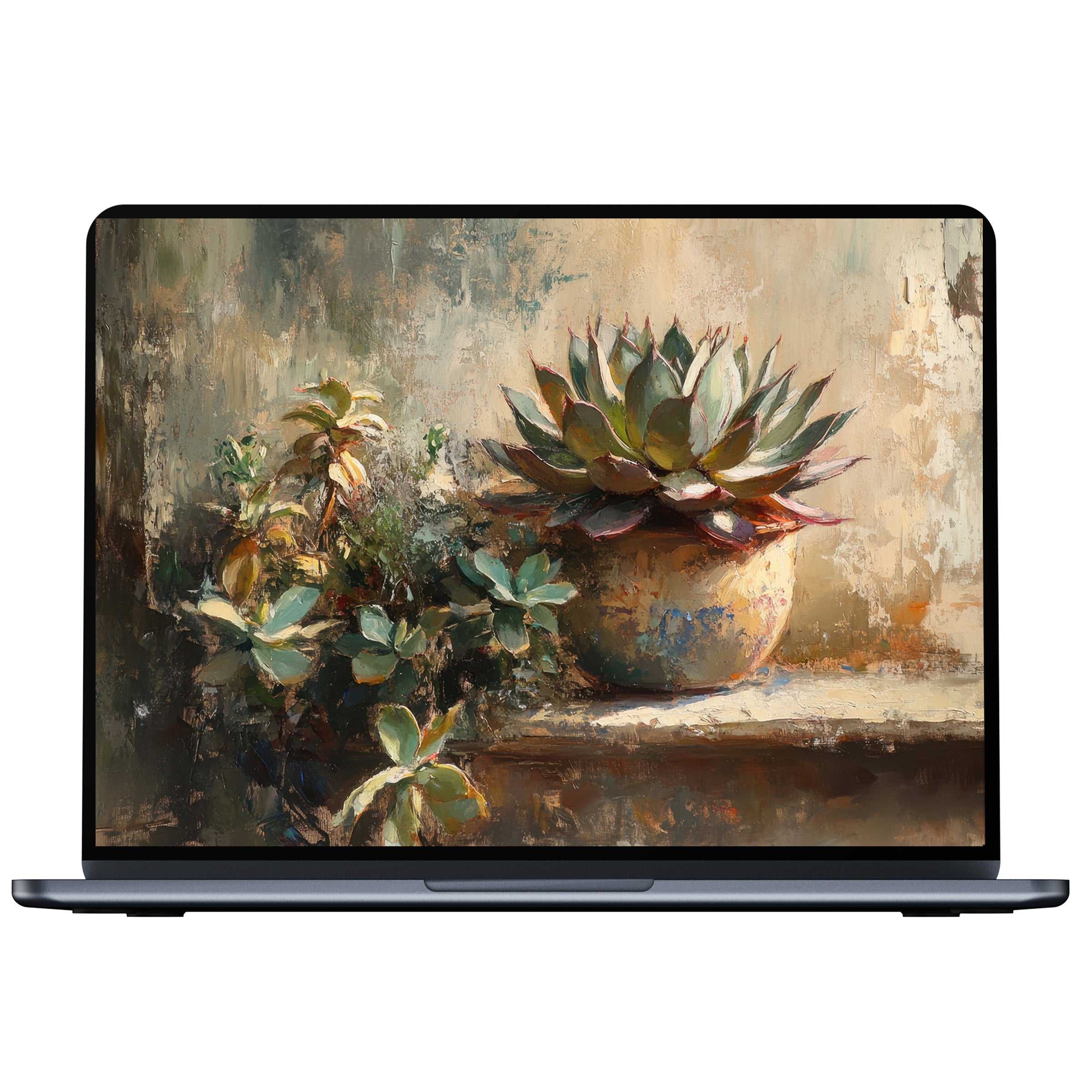 Botanical desktop wallpaper offering calming digital download in earthy hues perfect for PC, laptop, or Mac enhancing elegance