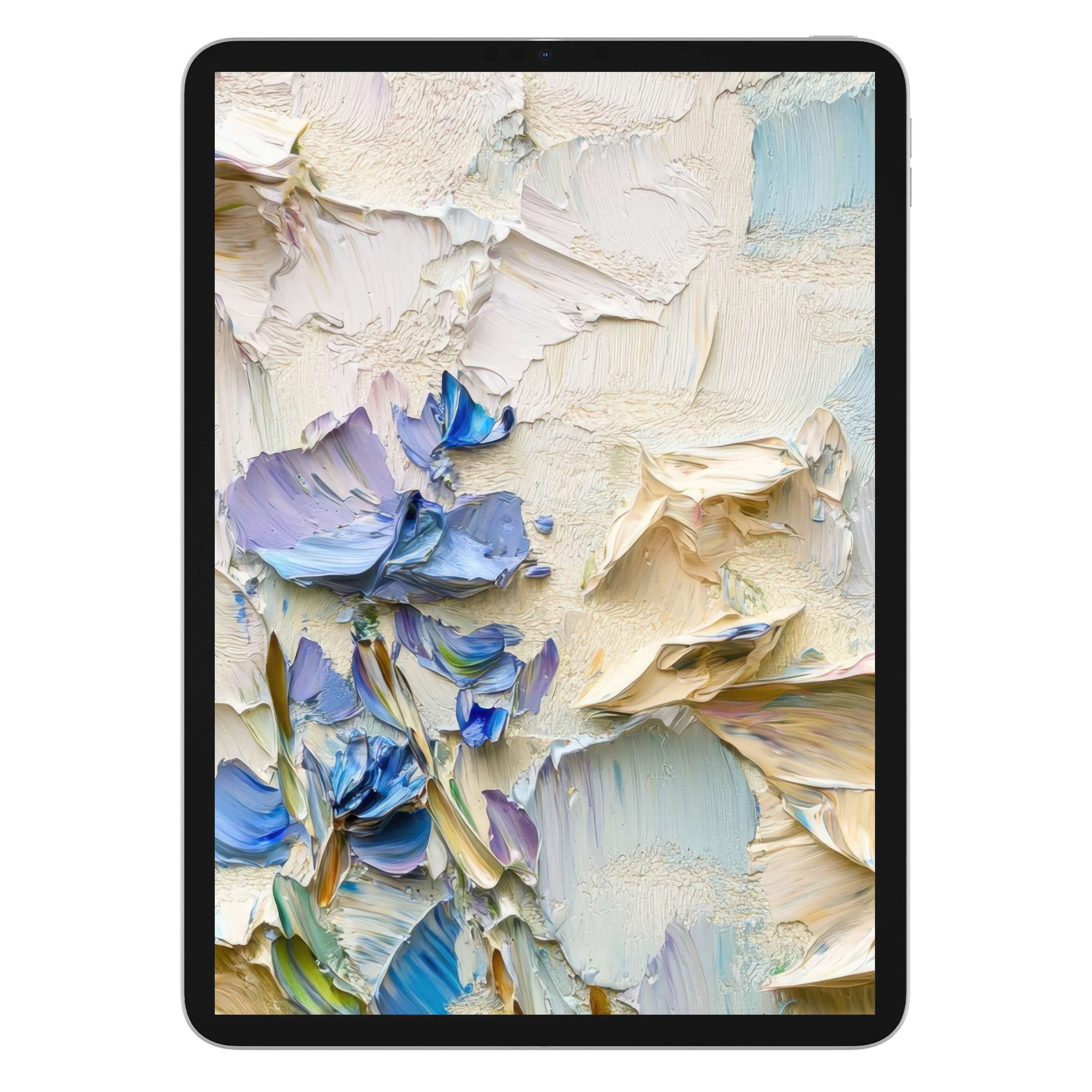 Elegant botanical iPad wallpaper with pastel textures offers a serene digital download background for any tablet with artistic flair