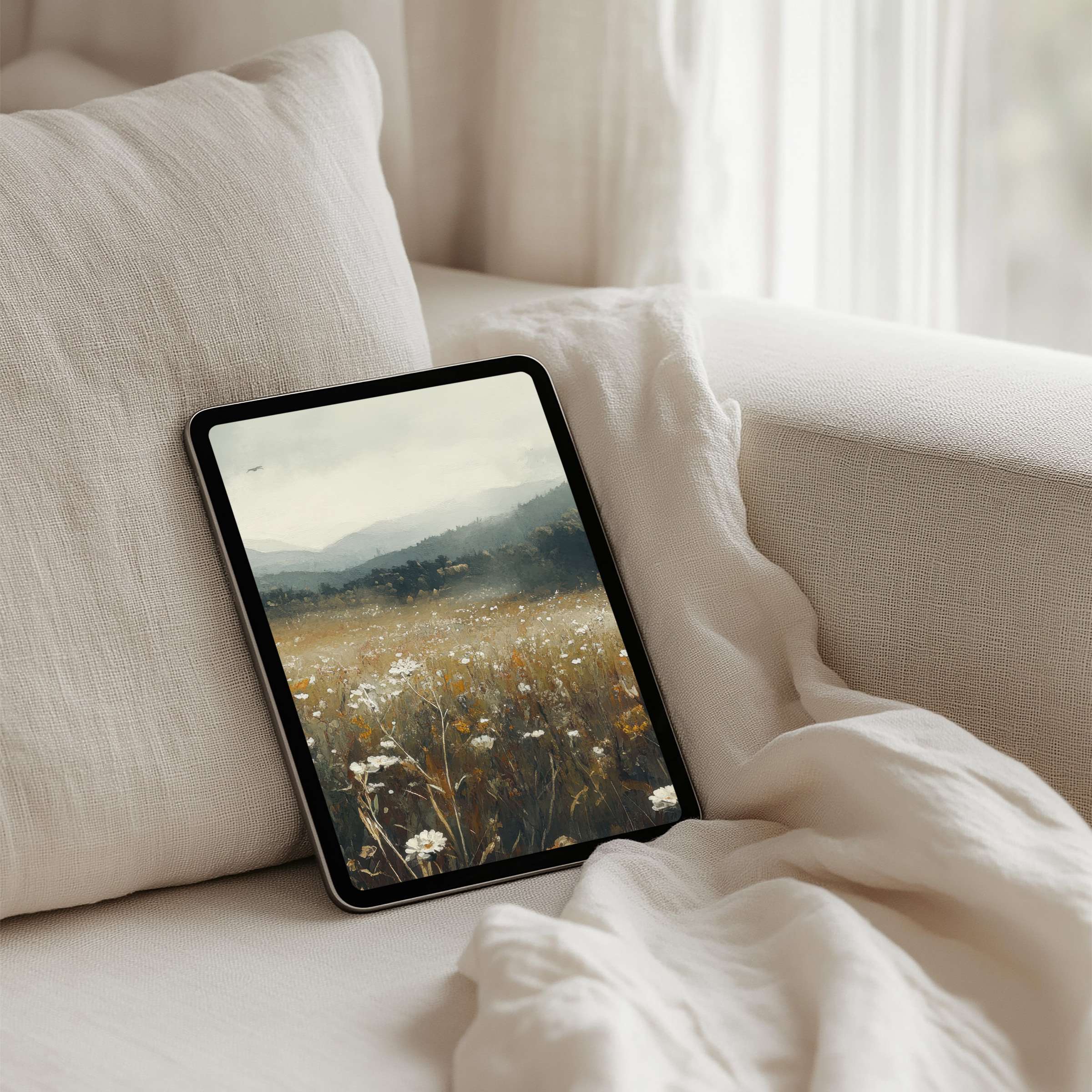 Serene landscape iPad background offers instant download for tablet users seeking elegance and tranquility on Samsung or Android devices