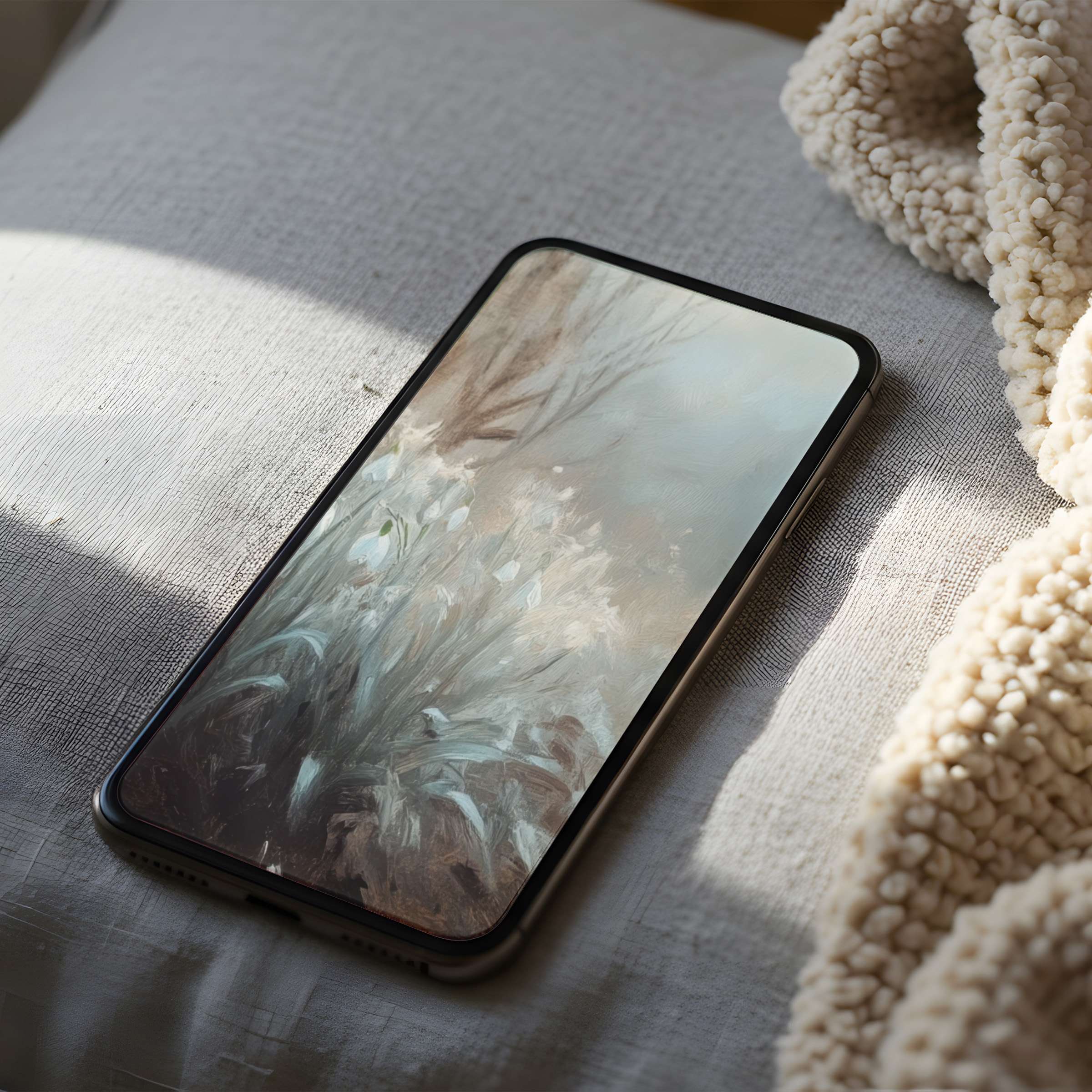 Elegant abstract phone wallpaper featuring soft earthy tones in high resolution, perfect for iPhone and android download