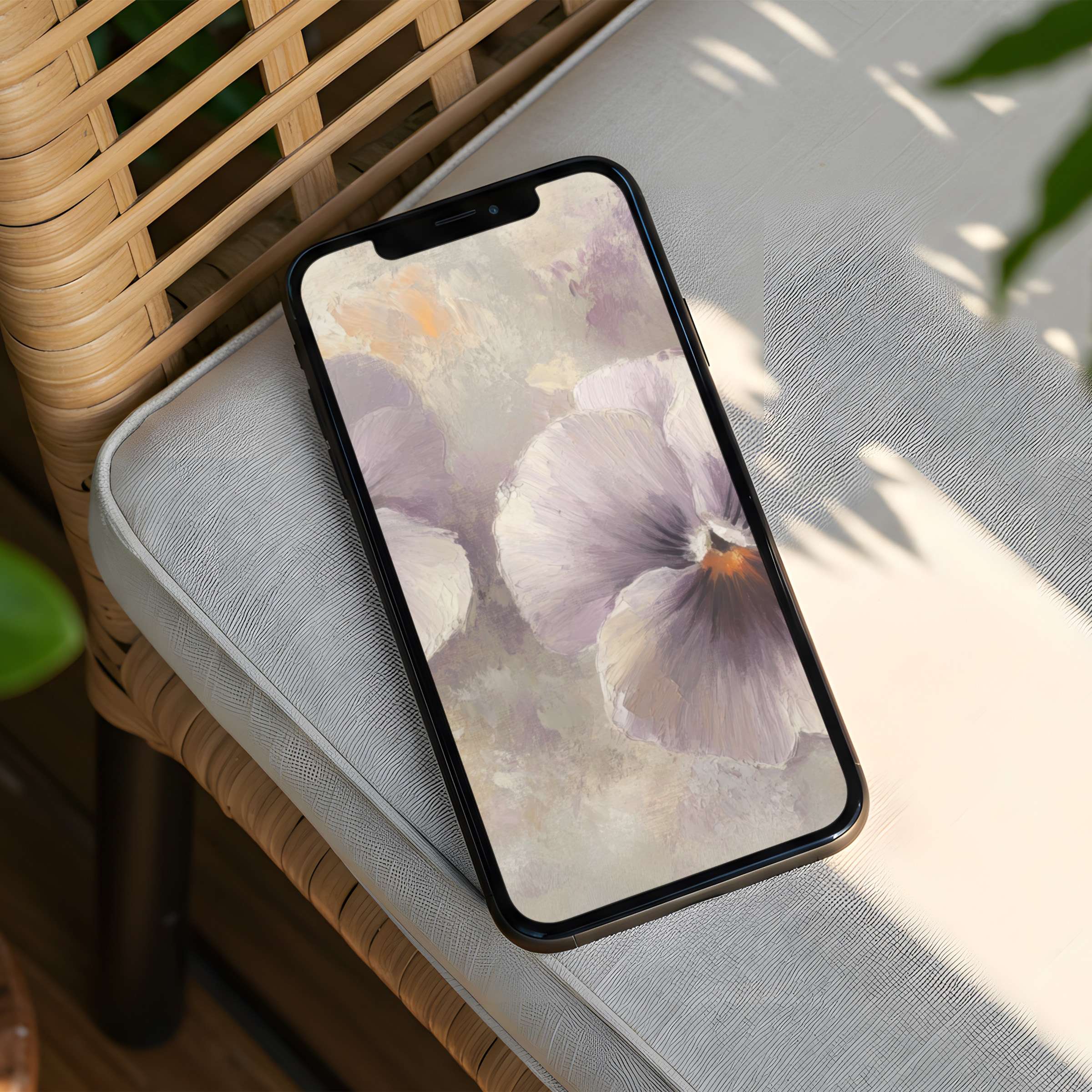 Elegant floral iPhone background in soft pastels evokes calm and inspiration perfect for any phone with instant download option