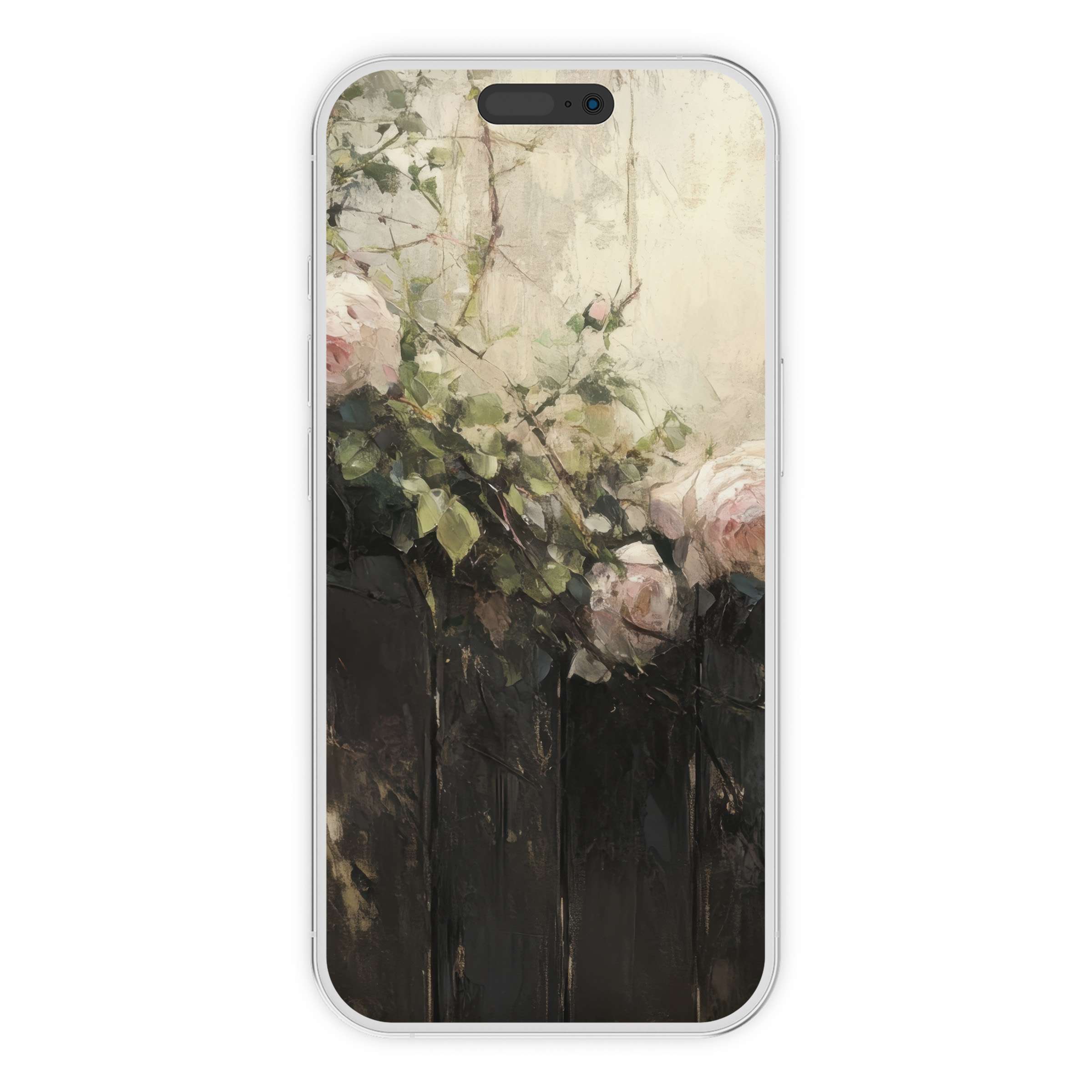 Elegant watercolor botanical iPhone wallpaper perfect as a phone background, offering a calming digital download for both iPhone and Android