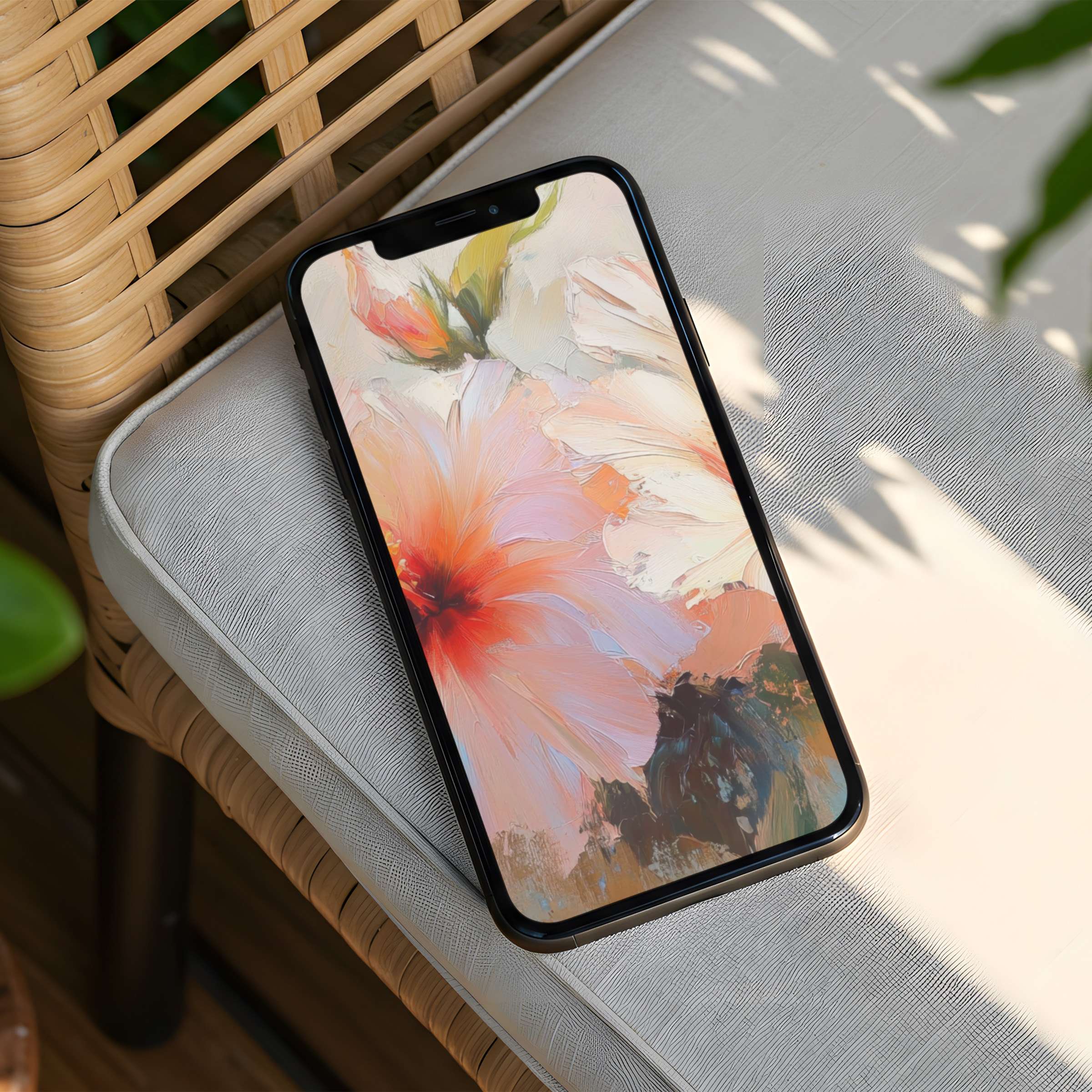 Elegant floral abstract iPhone background offers instant download for phone users seeking calm, stylish inspiration and mindfulness
