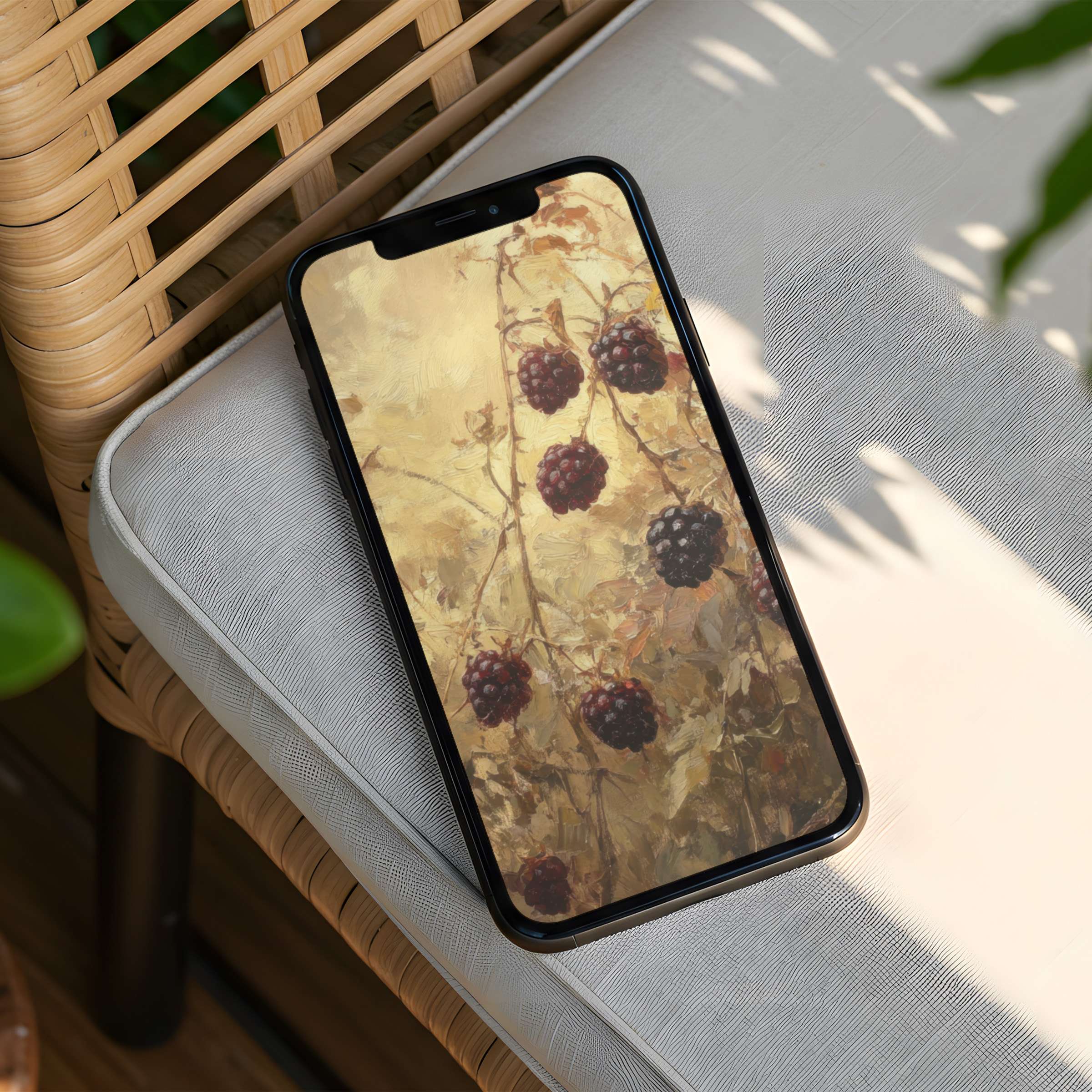 Elegant berry-themed iPhone background for instant download brings a serene touch to your phone evoking calm and inspiration