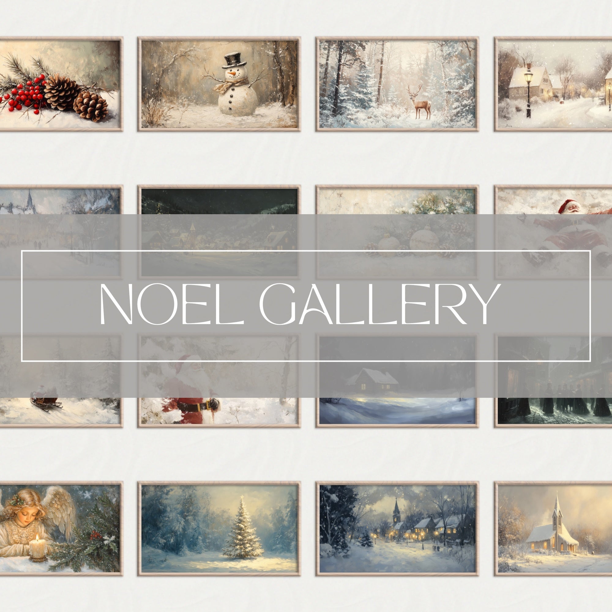101 Christmas Frame TV Art Set - digital download for Samsung Frame TV, curated festive wall art by Gallery Flair