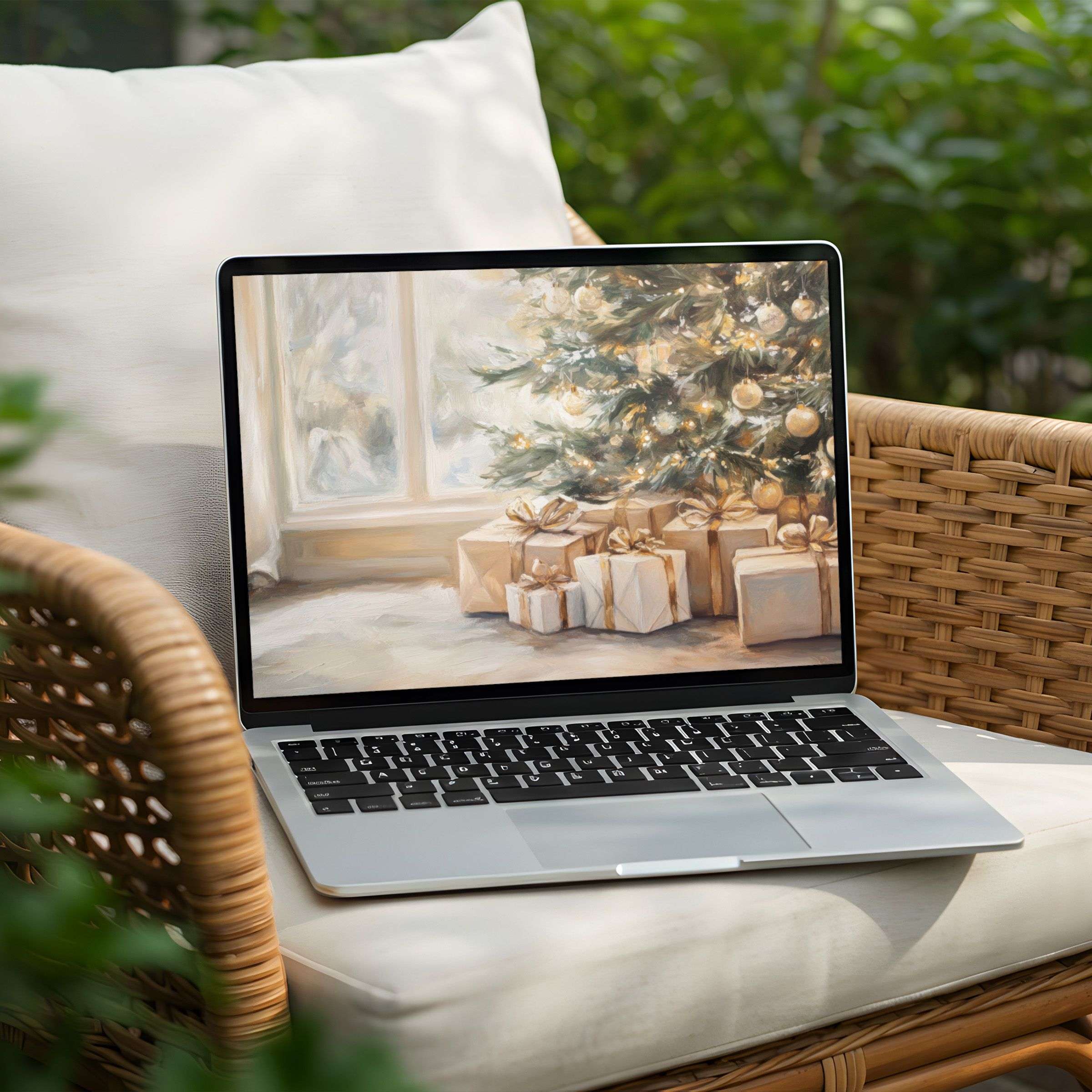 Luxurious holiday desktop background for PC and Laptop offers instant download for artistic elegance and serene inspiration