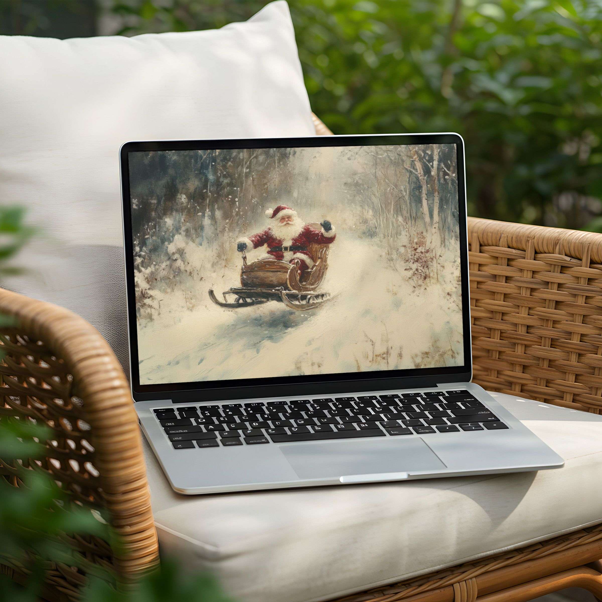Inspire your workspace with an elegant winter scene desktop background for PC or Laptop available for instant download