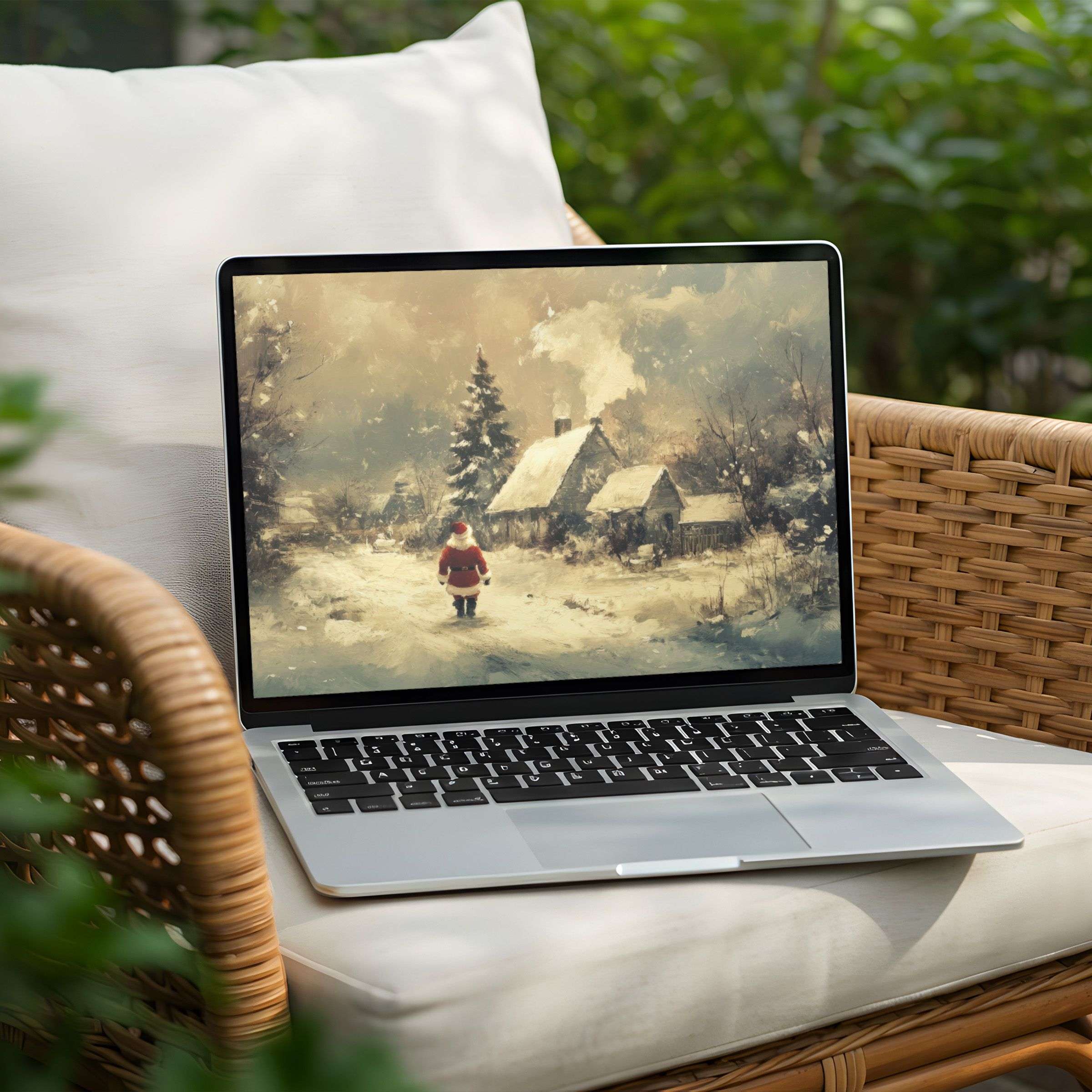 Inspire calm with a cozy winter scene desktop background for PC or Laptop Instant download for mindful elegance