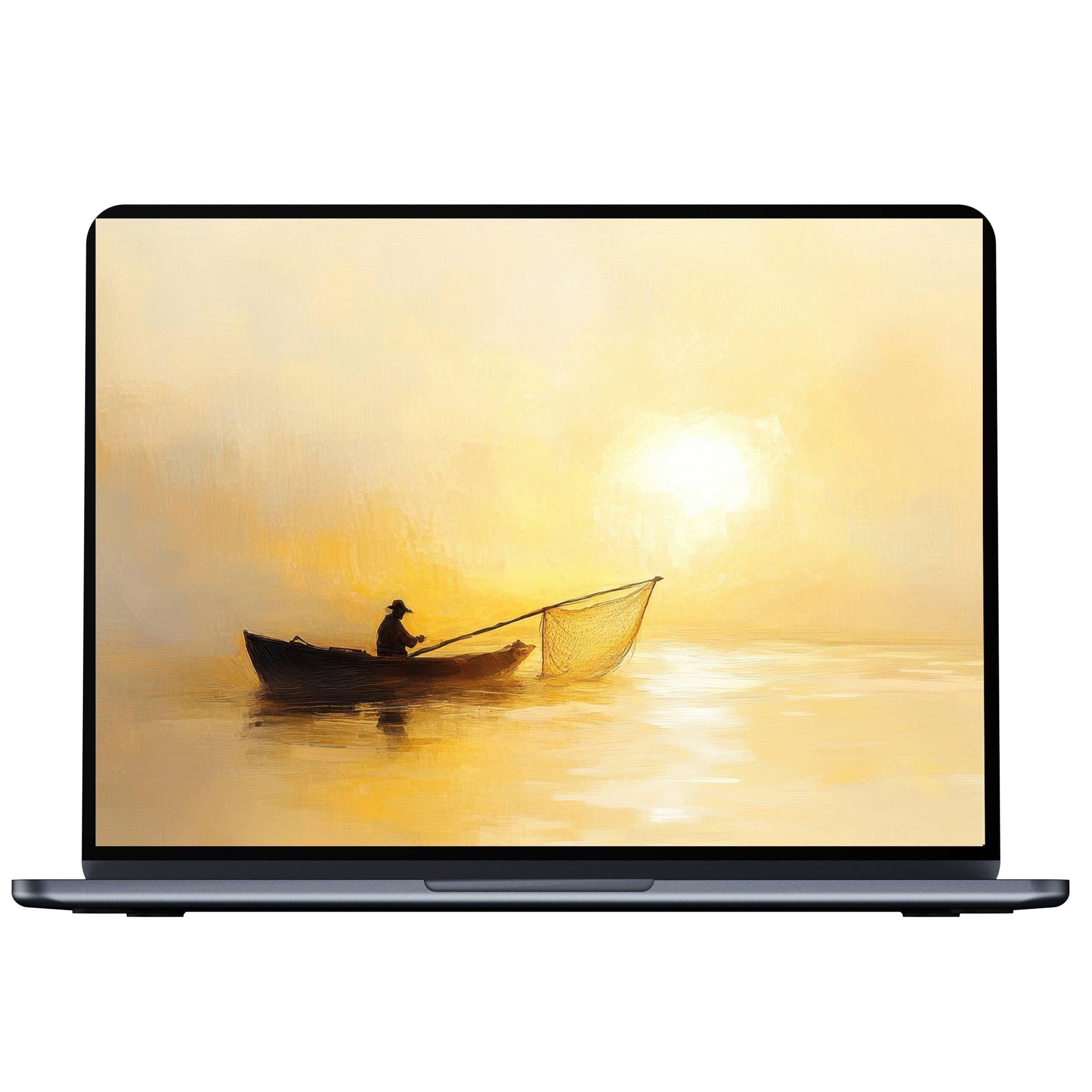 Coastal desktop wallpaper digital download featuring serene sunrise over calm waters inspires elegance for PC, Laptop, or Mac users