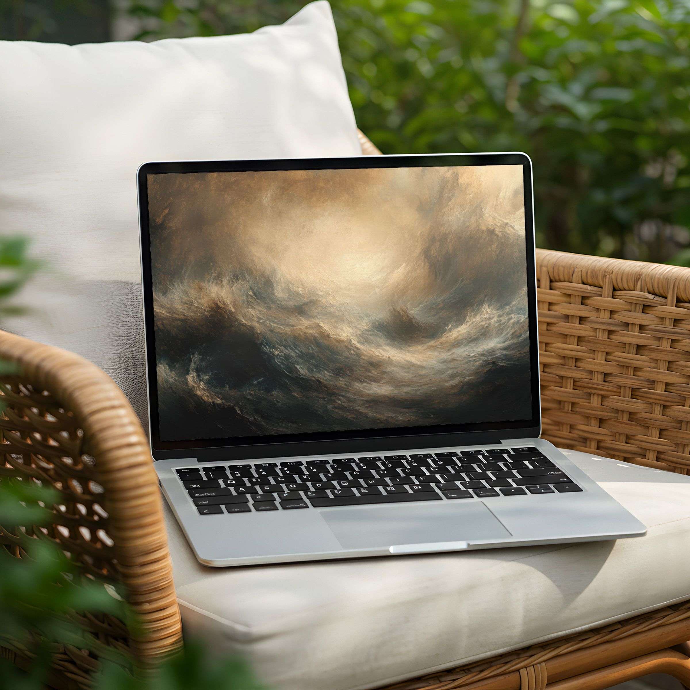 Elegant cloudscape desktop background for PC or Laptop instant download for calm inspiration and mindful elegance