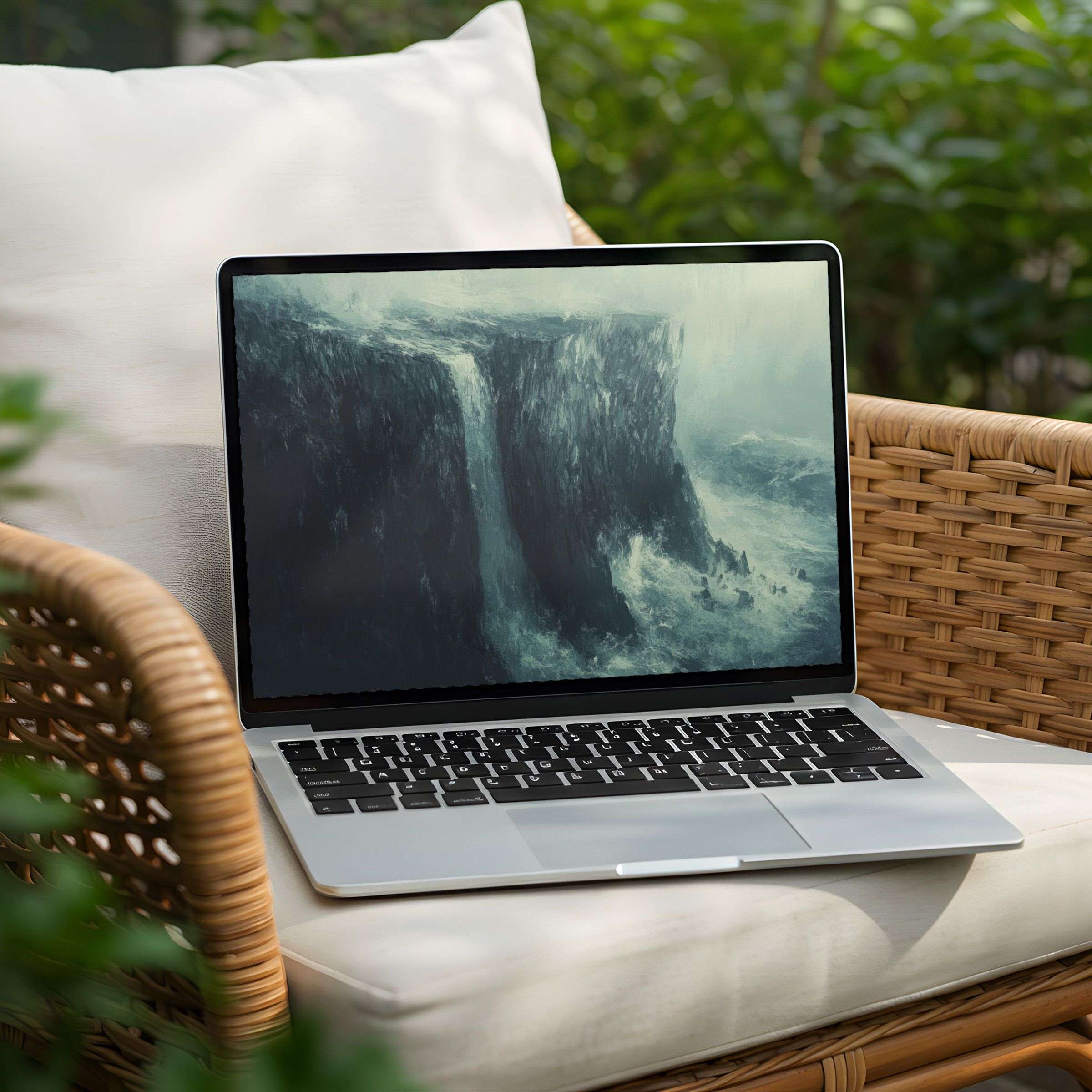 Inspire serenity with this elegant waterfall desktop background for instant download on your PC or laptop feel calm and mindful