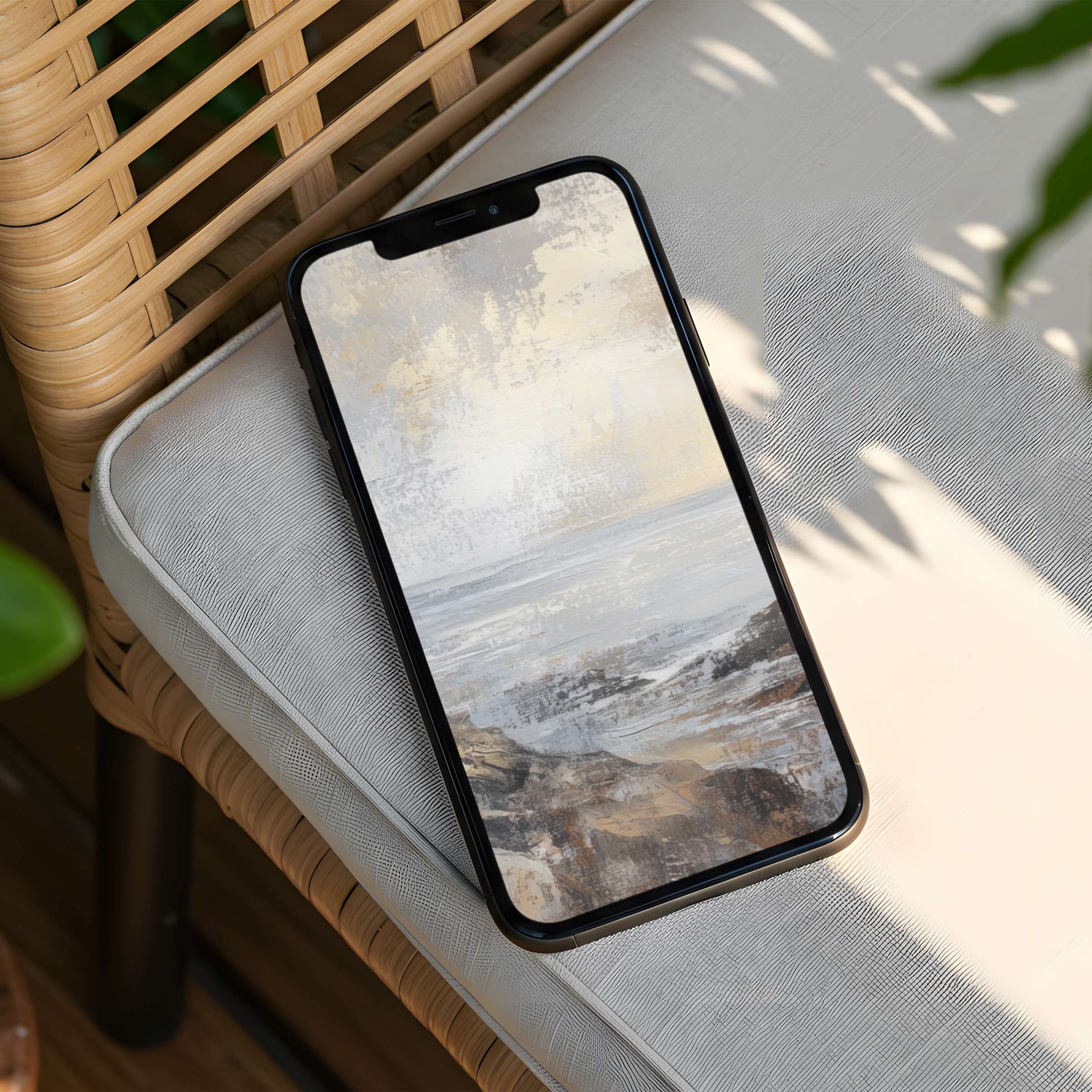 Elegant abstract iPhone background for instant download featuring calming earth tones perfect for phone wallpapers and mindfulness