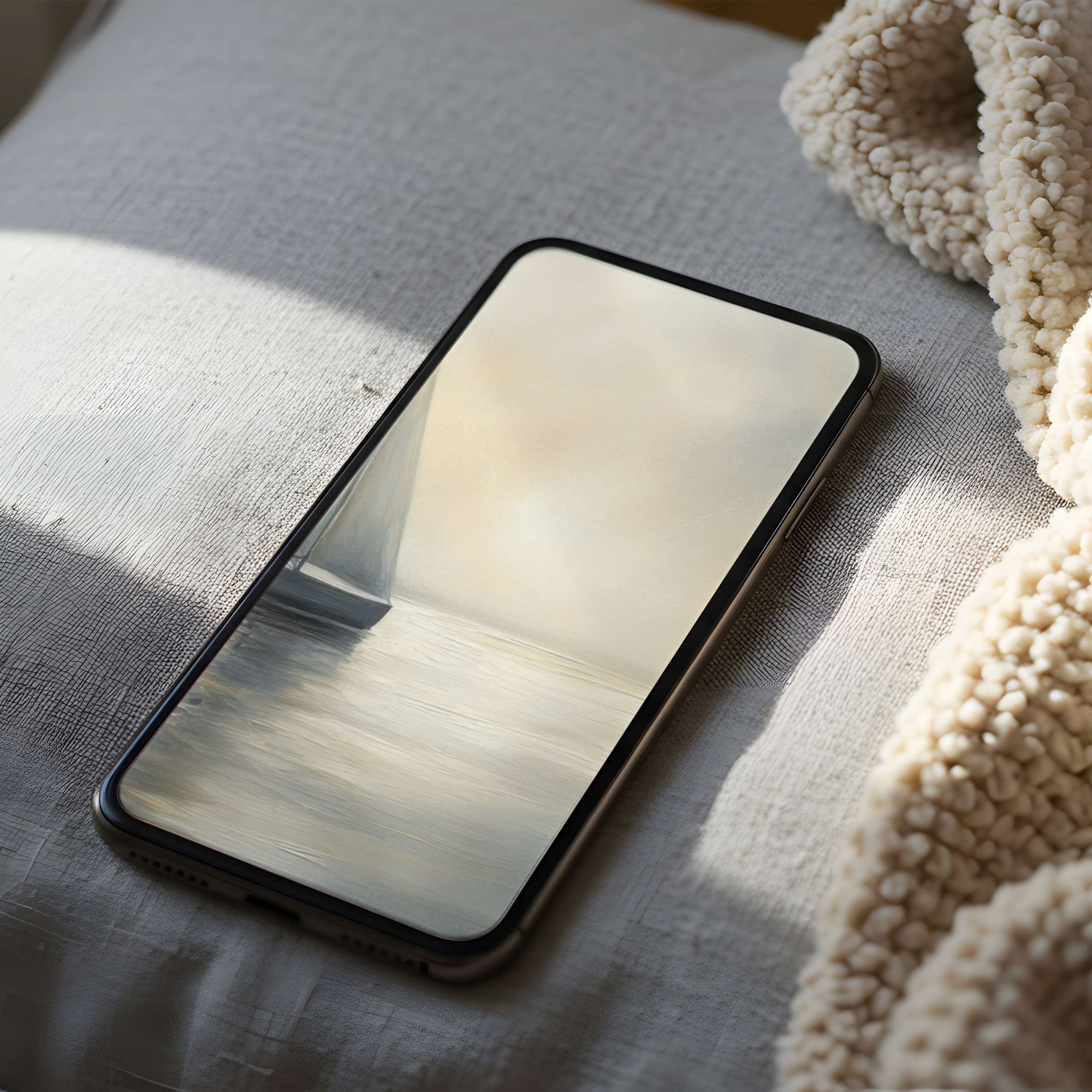 Elegant phone wallpaper featuring a serene sailboat in soft hues perfect for iPhone and android high resolution digital downloads