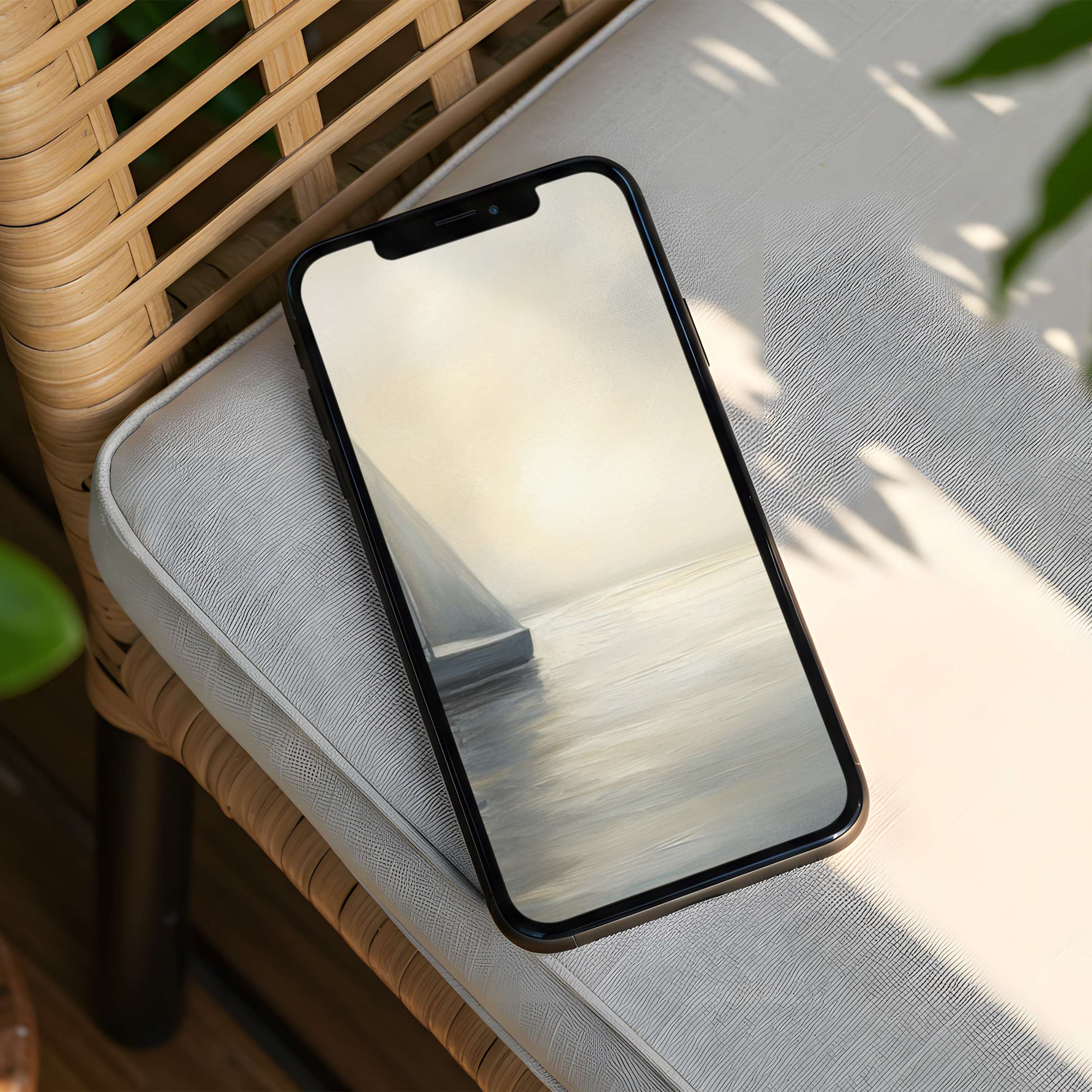 Serene seascape iPhone background for an elegant and calm phone experience instant download fits iPhone and Android