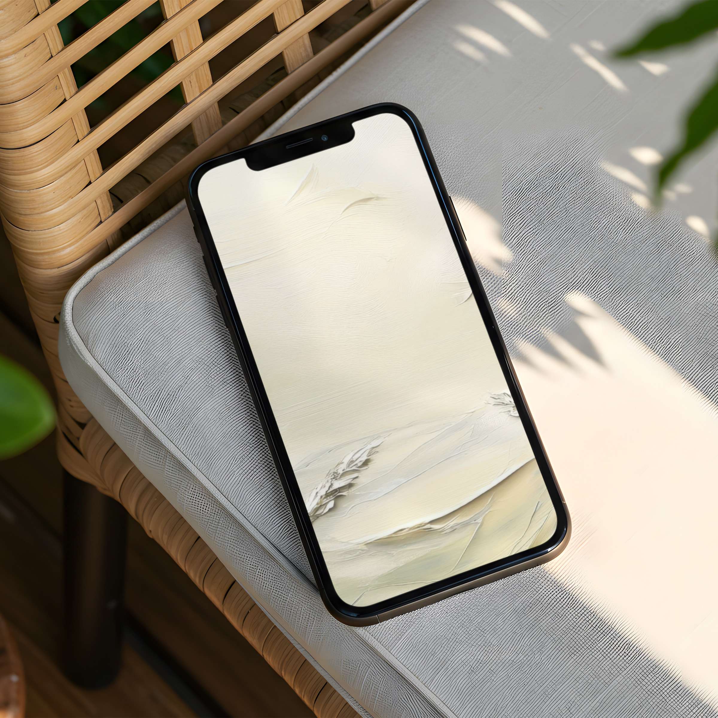 Elegant cream texture iPhone background for phone adds a calm, serene feel to your day instant download for design-conscious users