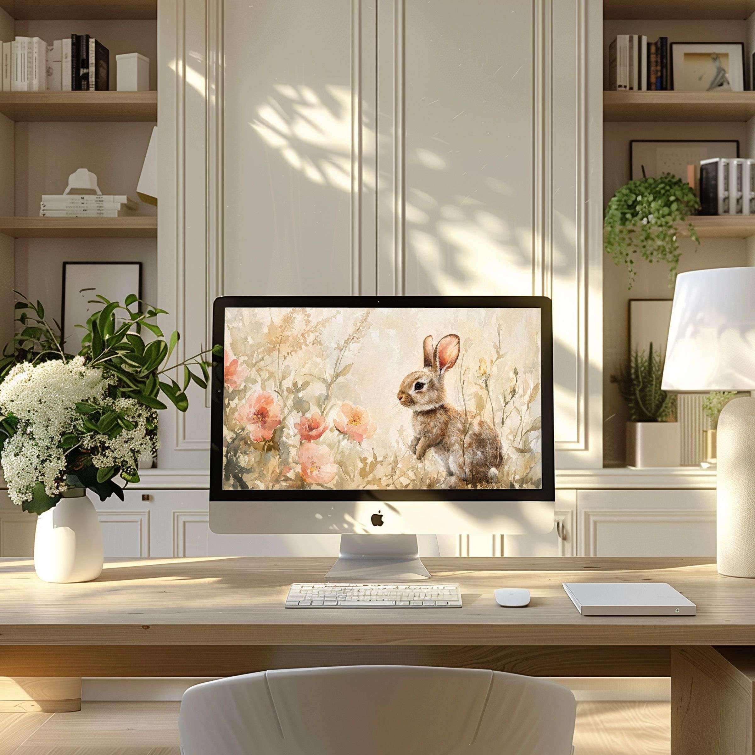 Elegant nature-inspired wallpaper for computer creates a serene atmosphere; ideal for PC, laptop, and ultrawide digital download