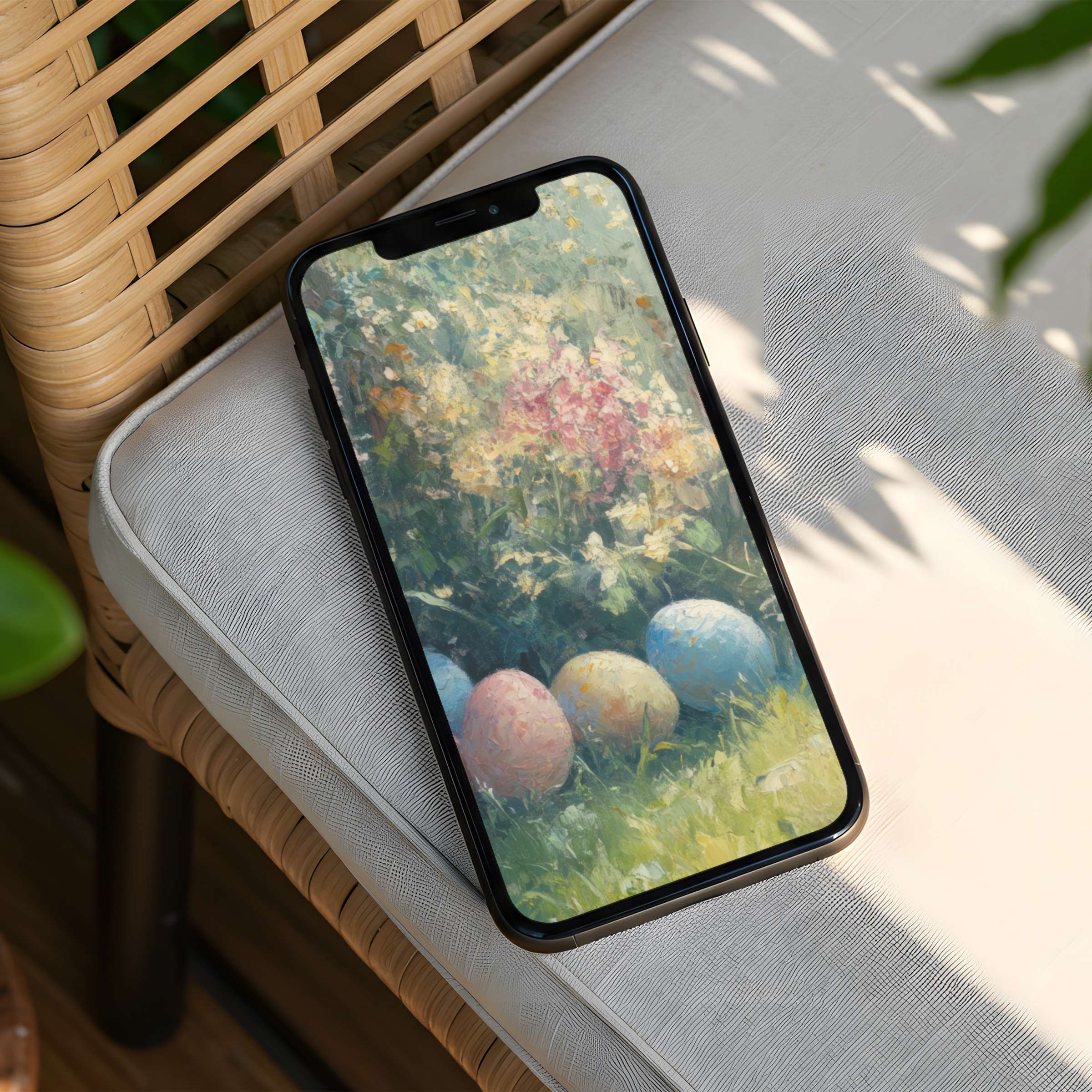 Elegant floral iPhone background for instant download inspires calm with soft pastel hues and impressionist style on your phone