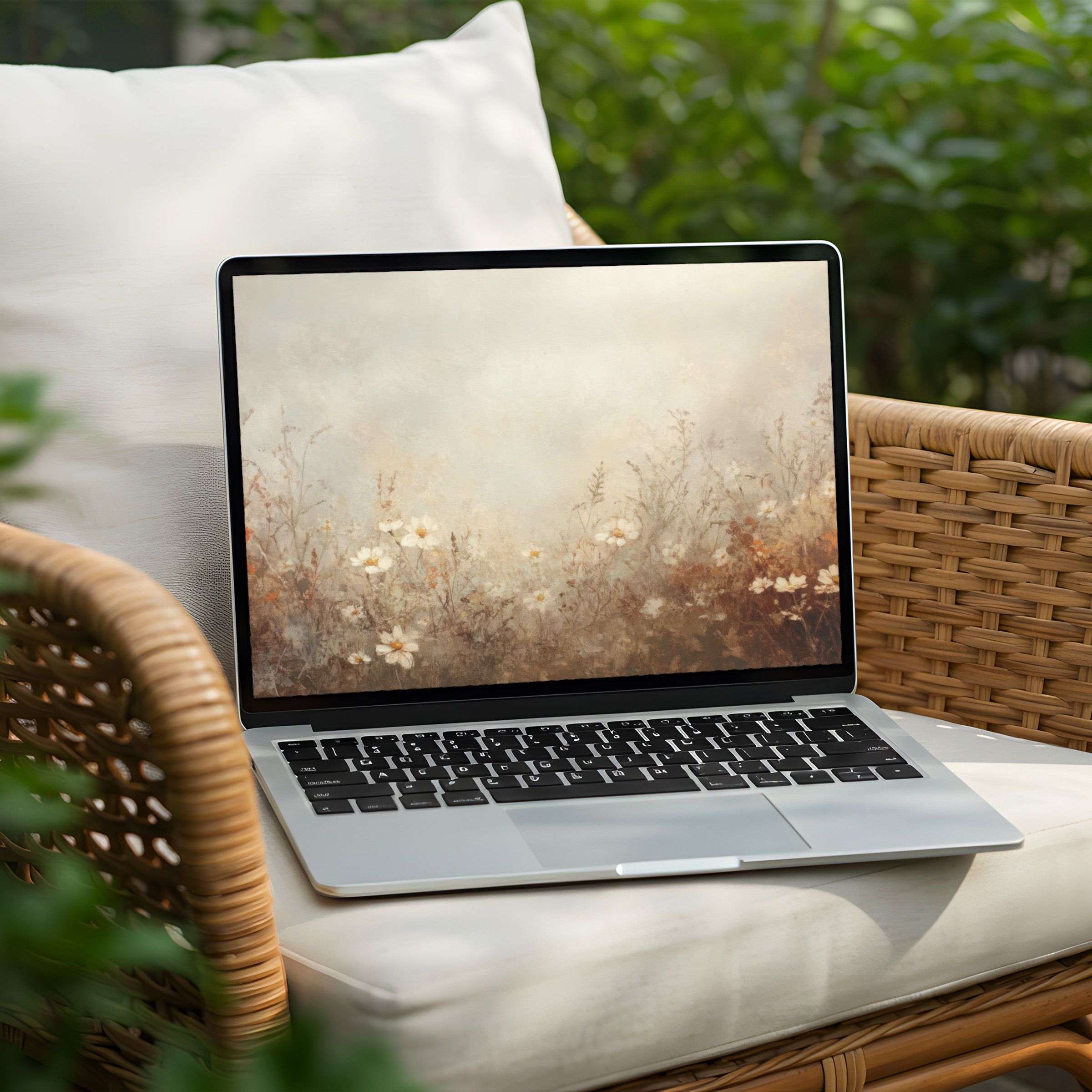 Elegant floral desktop background for PC or Laptop offers instant download for inspiration and mindfulness in your digital space