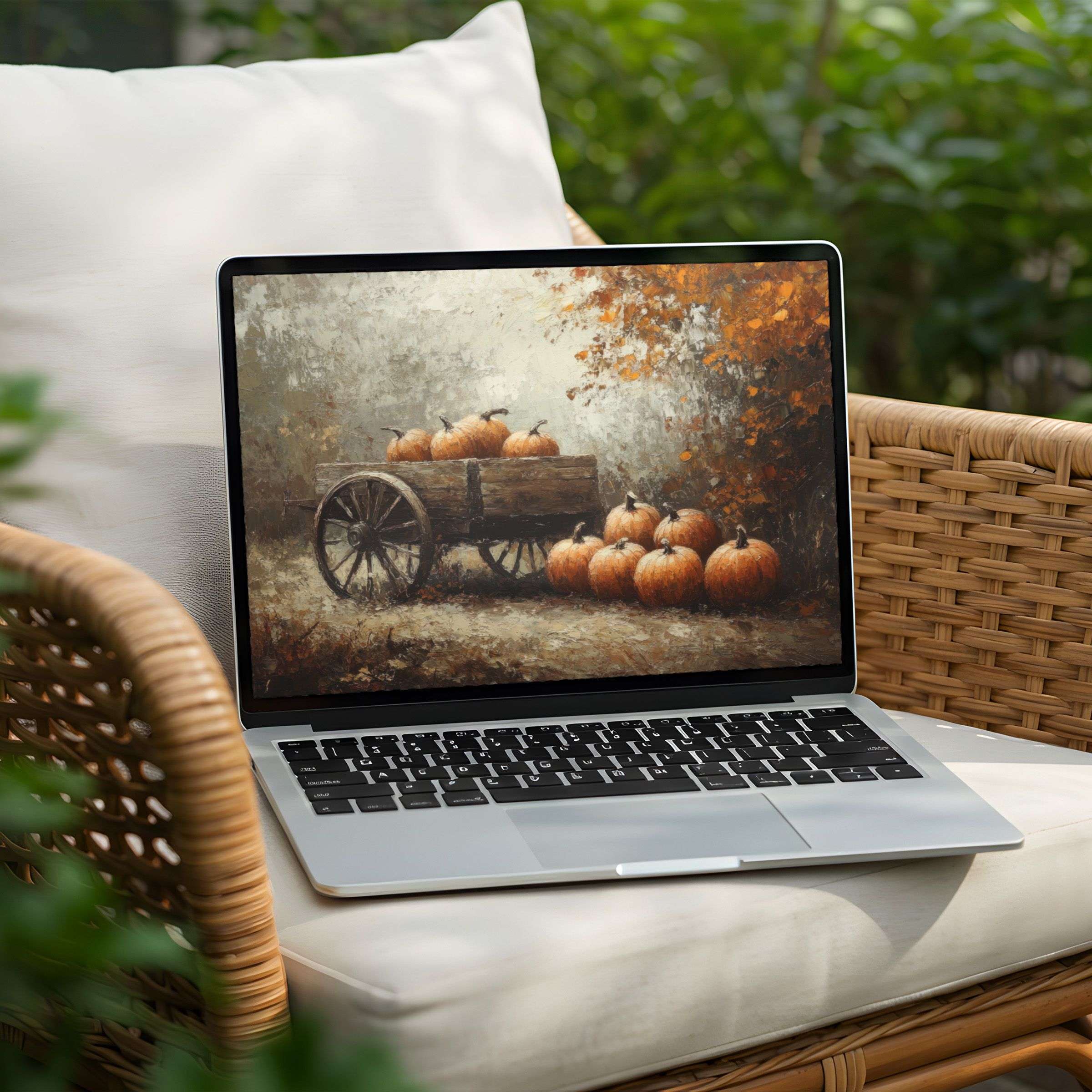 Warm, autumn-inspired desktop background for instant download on PC or Laptop evoking calm and elegance in your space