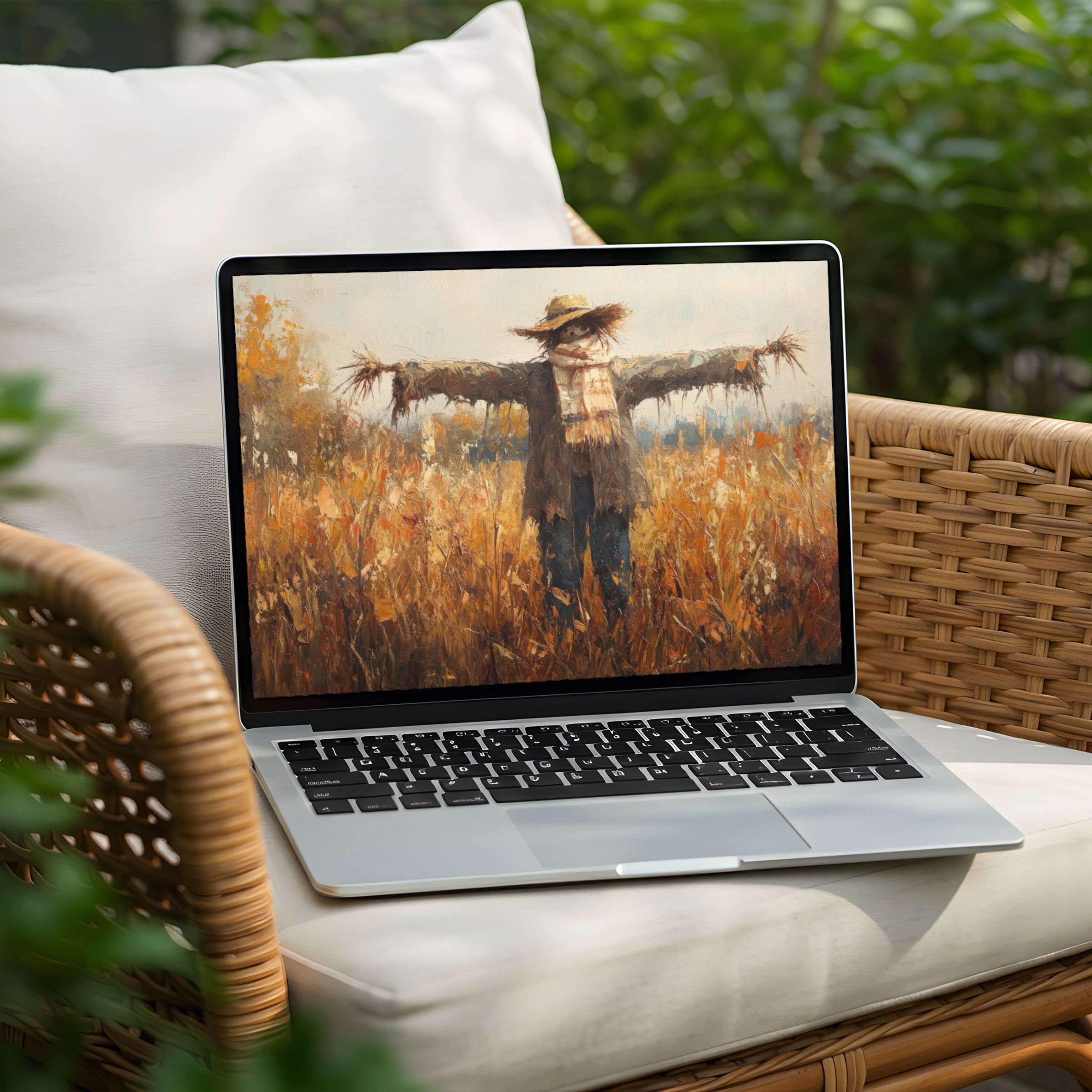 Autumn-inspired desktop background for PC and Laptop, instant download evokes calm elegance, enhancing mindful digital spaces