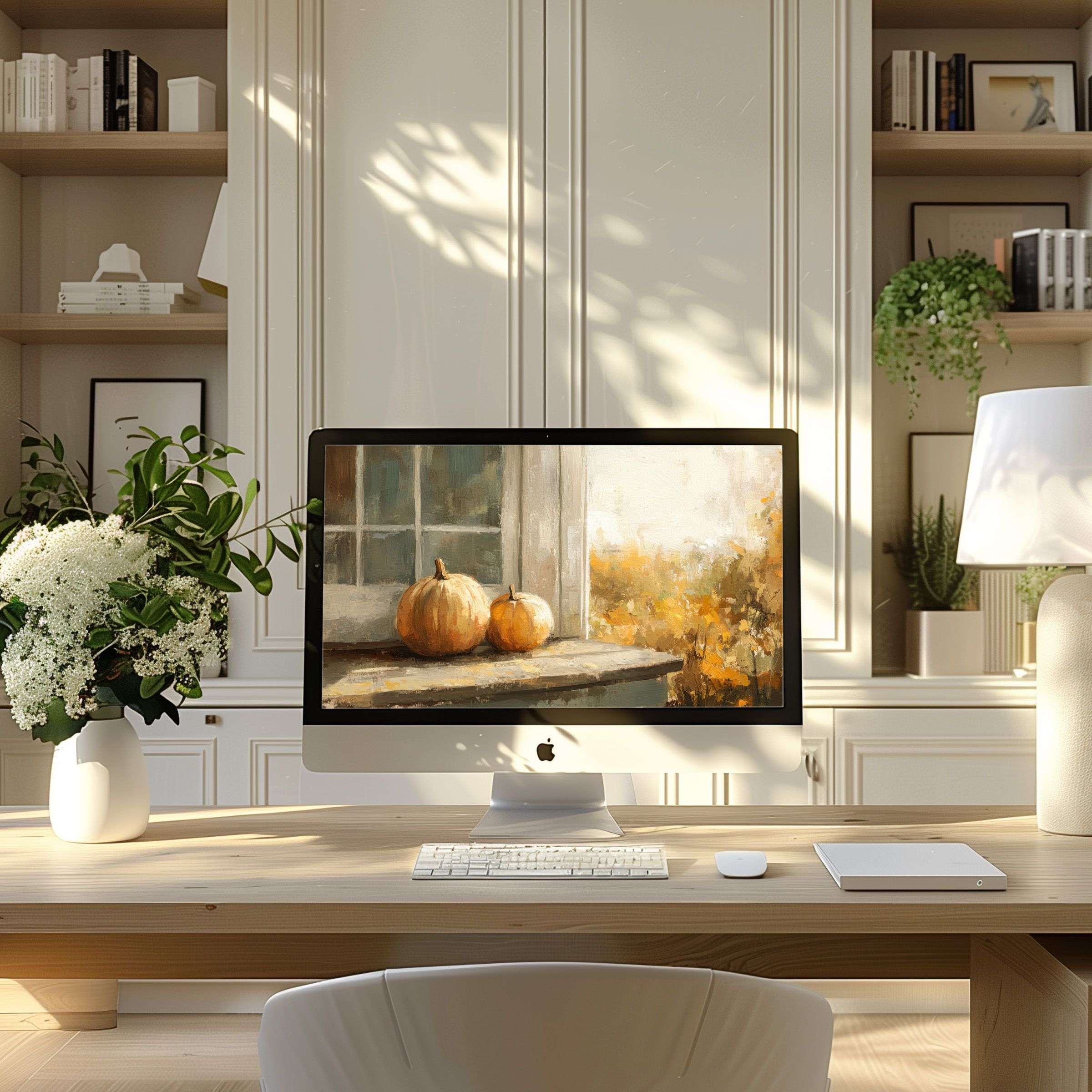 Elegant wallpaper for computer featuring calming autumn-inspired art adding style to any modern PC, laptop, or ultrawide setup