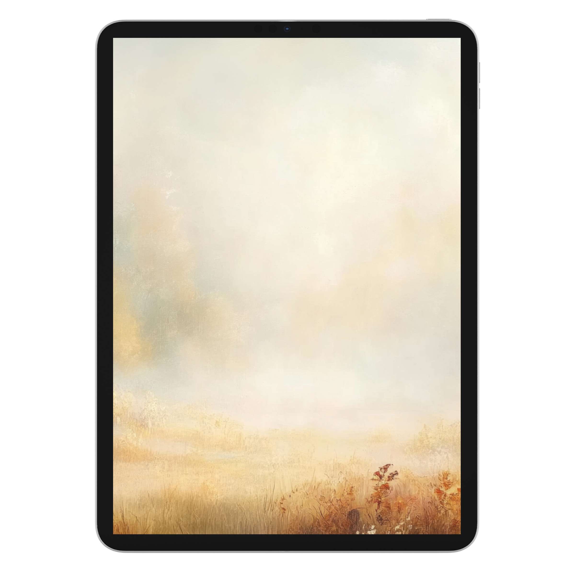 Elegant fall iPad wallpaper in soft pastels provides a serene digital download background for tablet users seeking tranquility