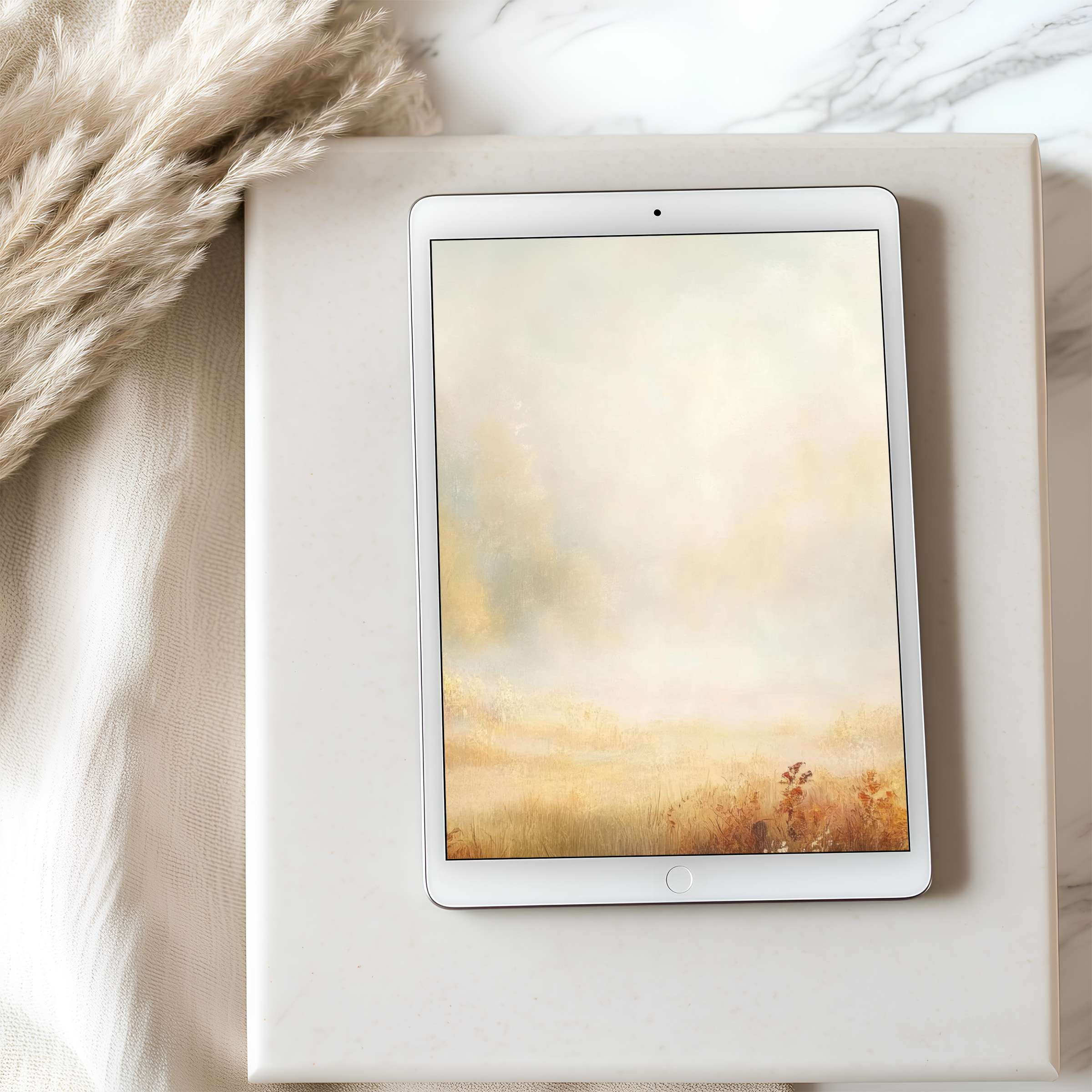 Elegantly curated tablet wallpaper showcasing serene pastel landscape art feels soothing, perfect for high-resolution iPad or Android tablets download