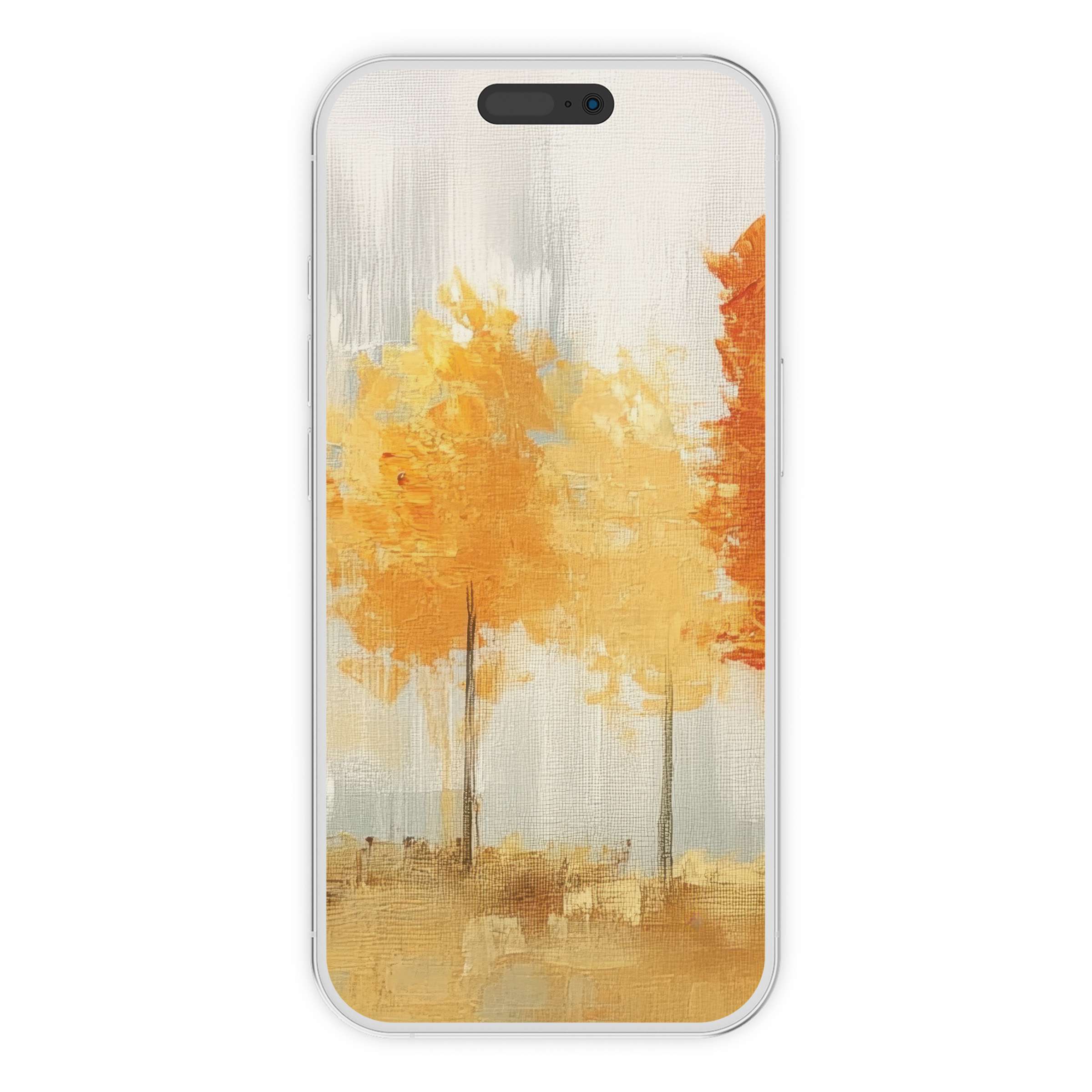 Elegant fall iPhone wallpaper for serene phone background; rich autumn hues evoke calm Digital download suitable for Android