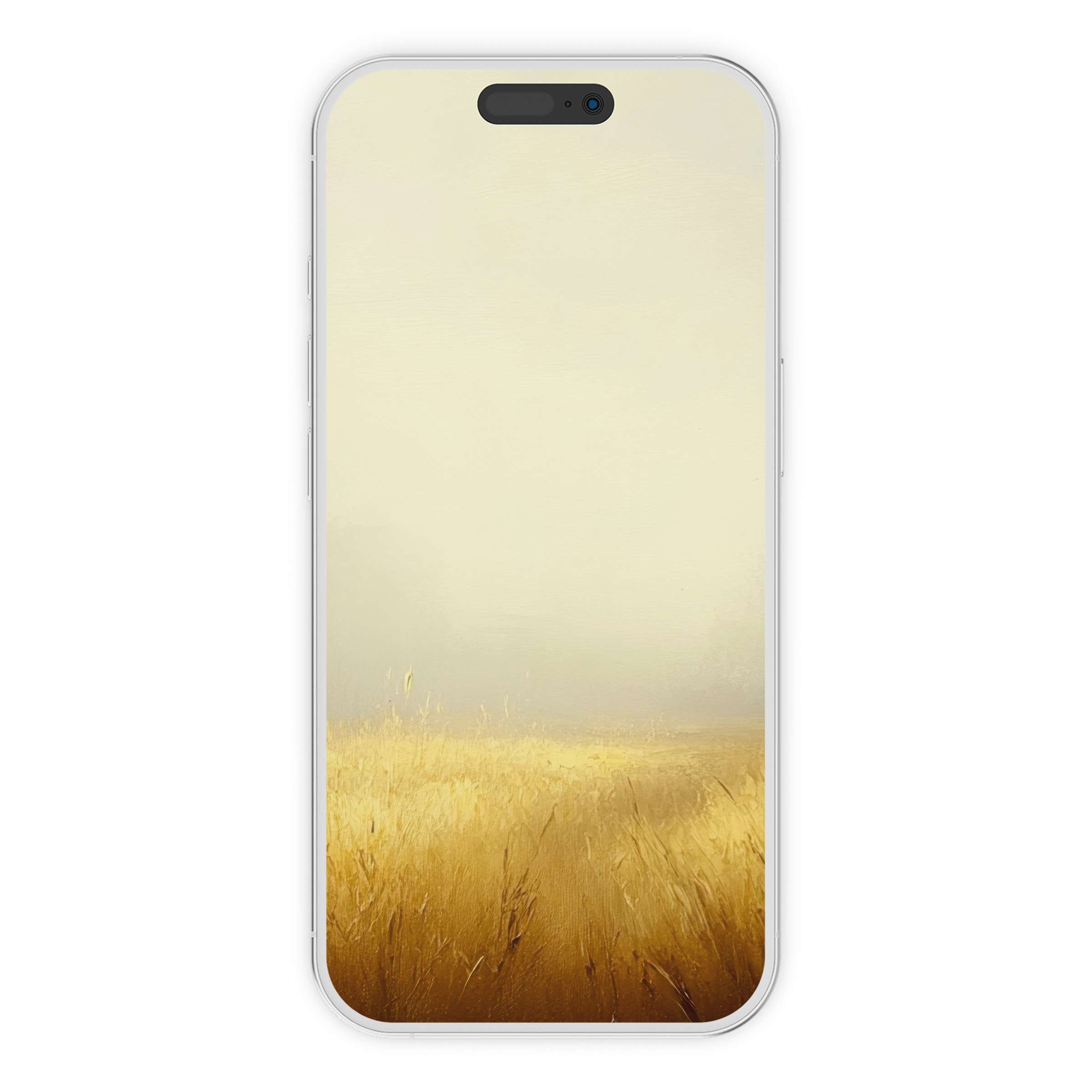 Tranquil fall iPhone wallpaper with warm golden fields offers a serene phone background perfect for digital download and seasonal style