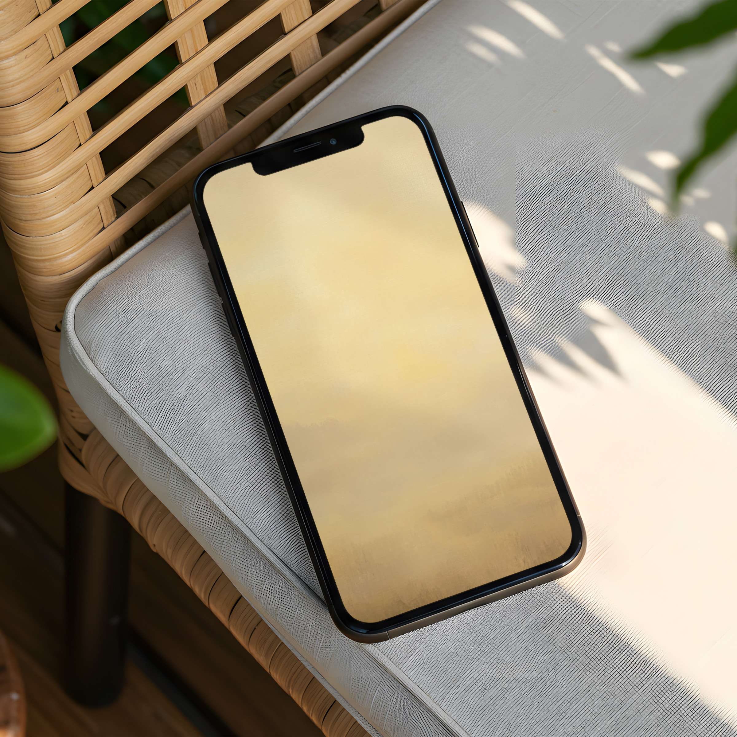Calm your senses with this elegant iPhone background in soft golden hues perfect for instant download to any phone